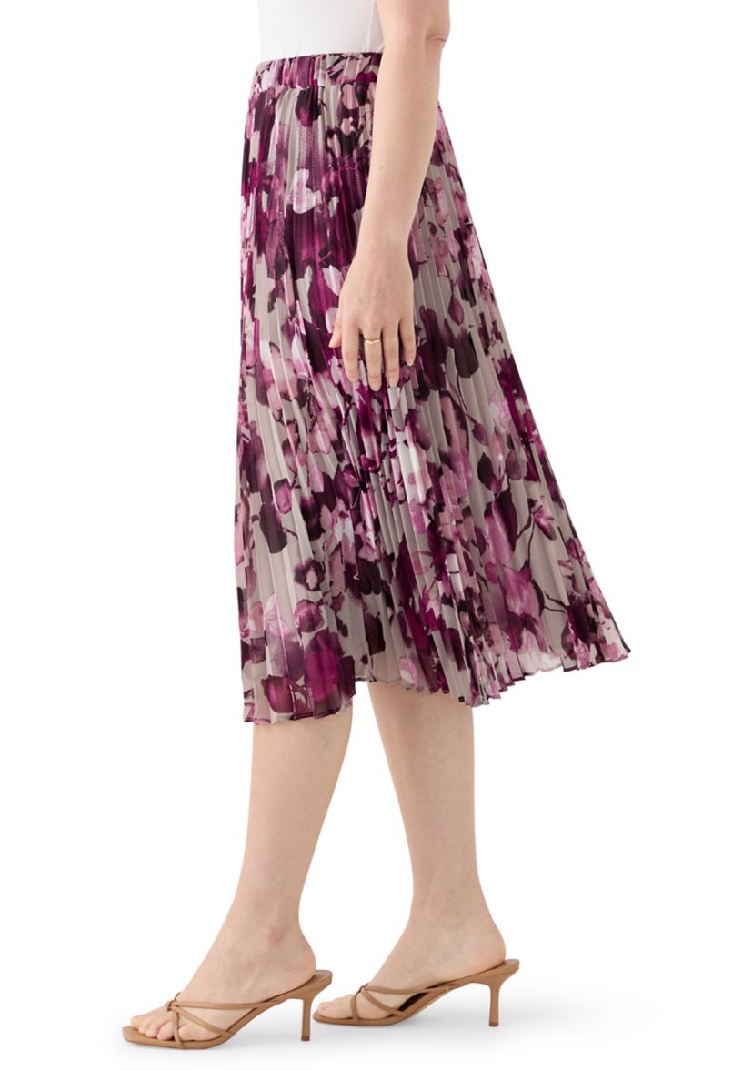 Womens Printed Midi Skirt