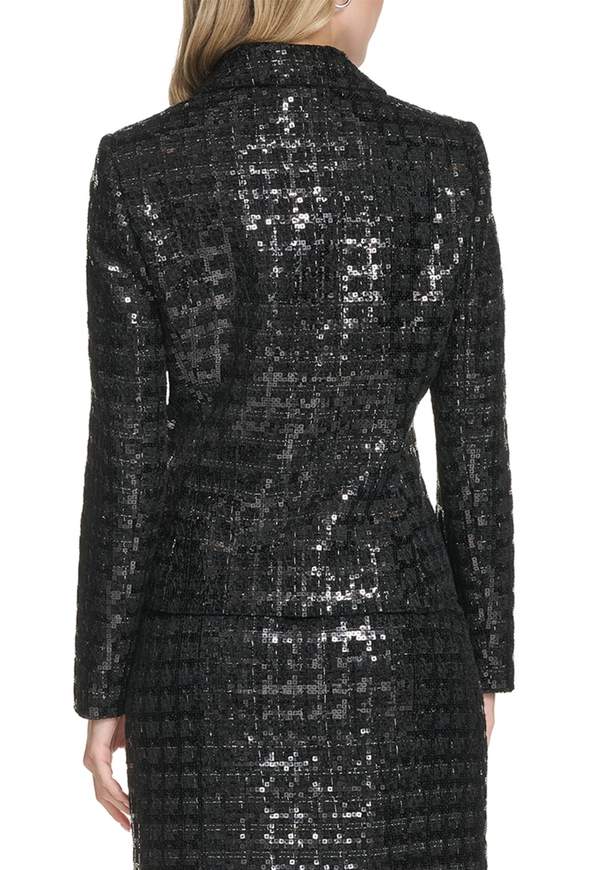 Womens Novelty Shine One-Button Jacket