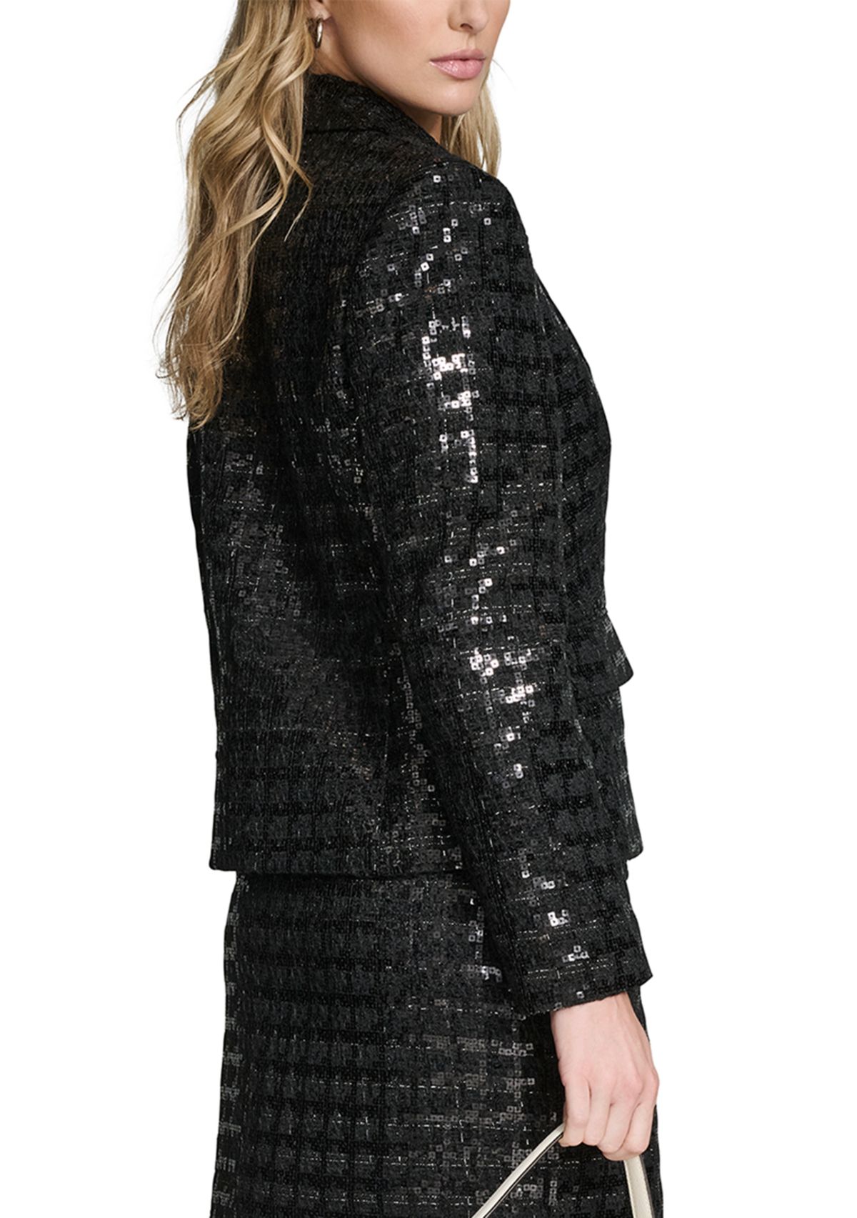 Womens Novelty Shine One-Button Jacket