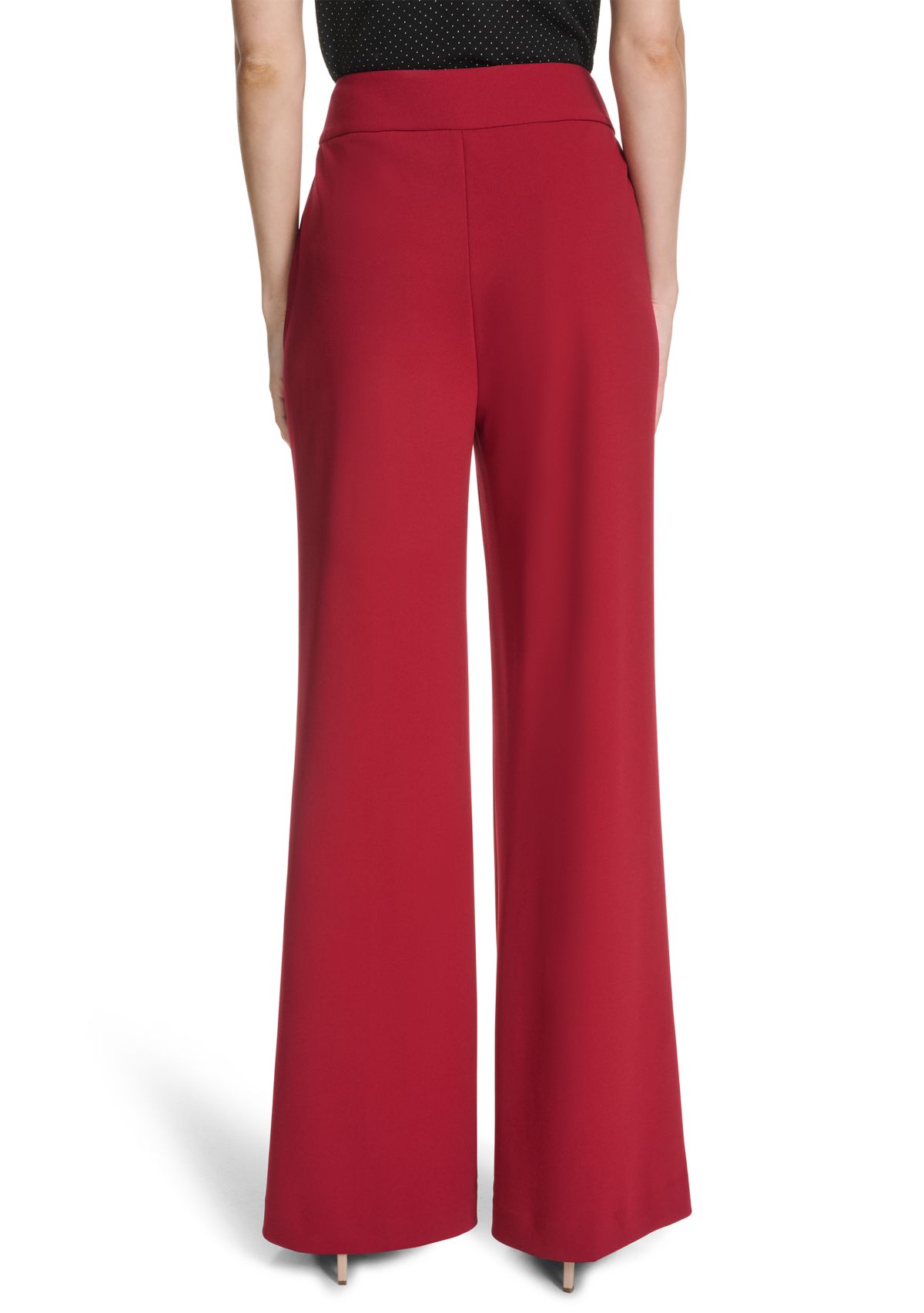 Womens Scuba Crepe Wide Leg Pants