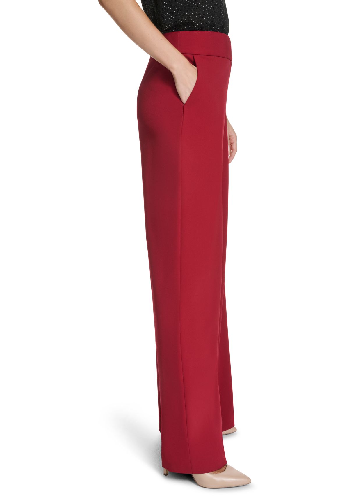 Womens Scuba Crepe Wide Leg Pants