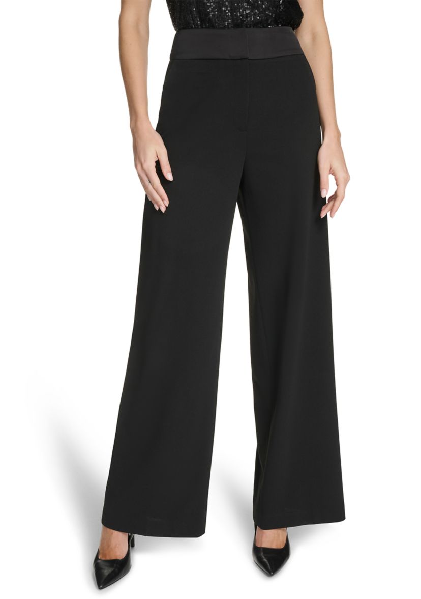 Womens Tuxedo Wide Leg Pants