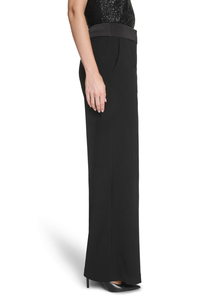 Womens Tuxedo Wide Leg Pants