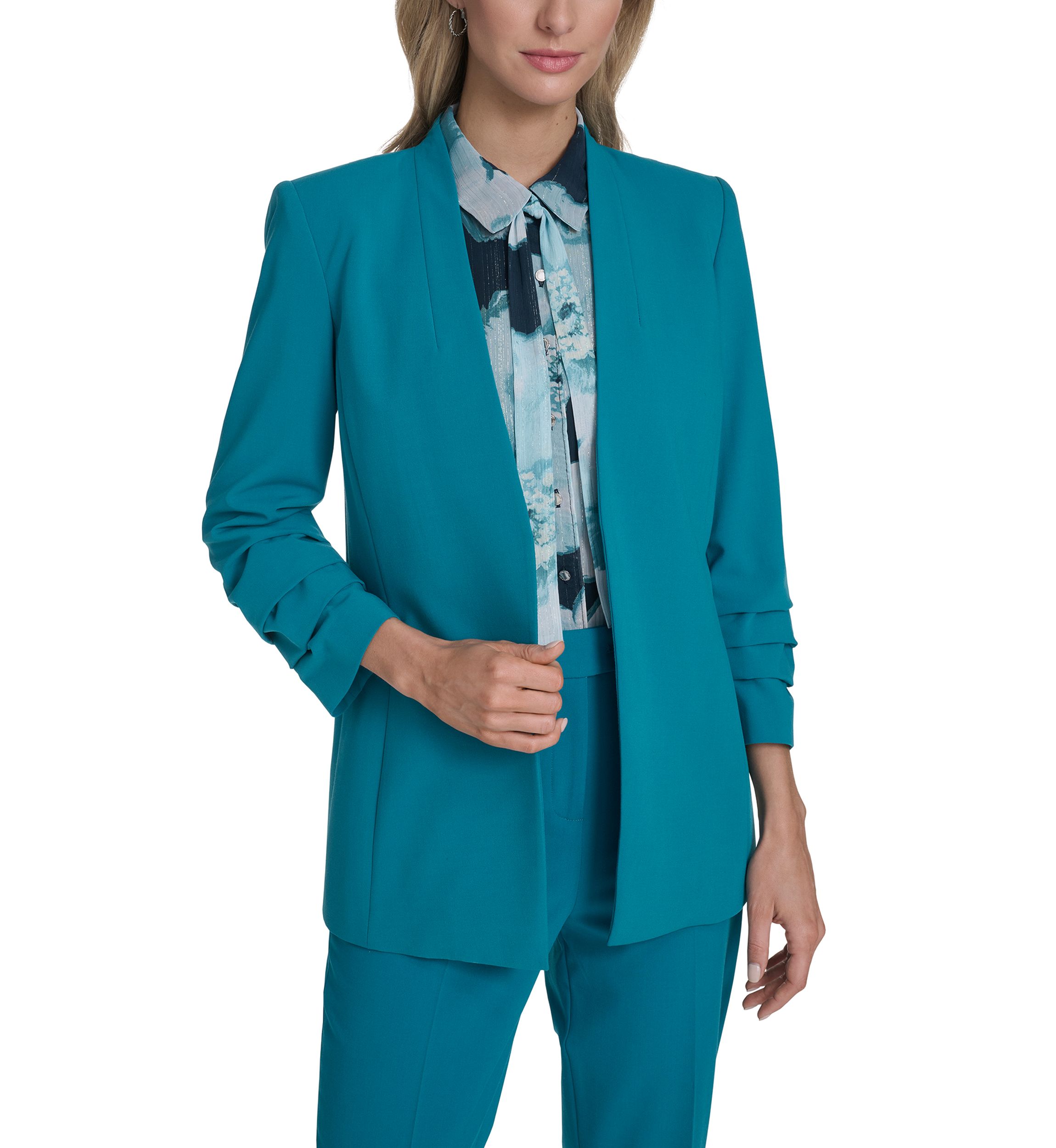white christmas dresses Pink Elegant Office Jacket Xs / Pink main image 1