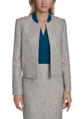 Calvin Klein Women's Tweed Jacket, 4