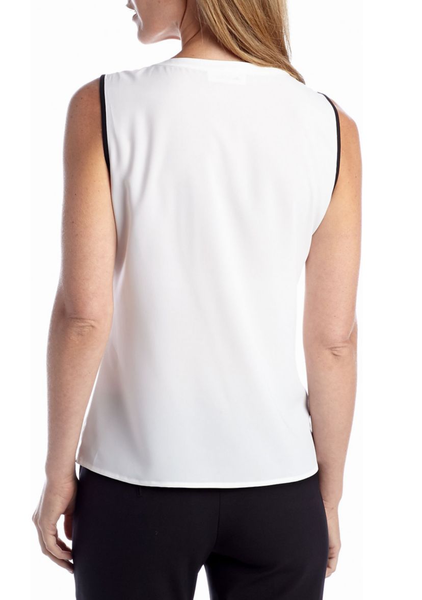 Piped Woven Blouse