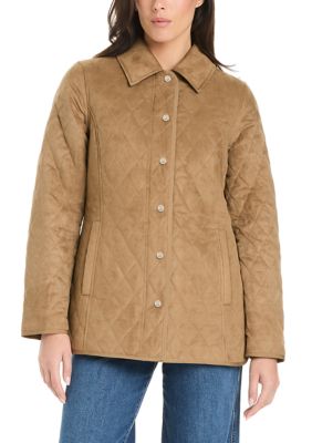 JONES NEW YORK Women's Snap Front Diamond Quilted Jacket, Large