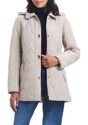 Tahari Lightweight Quilted Wrap Puffer Coat in 2023