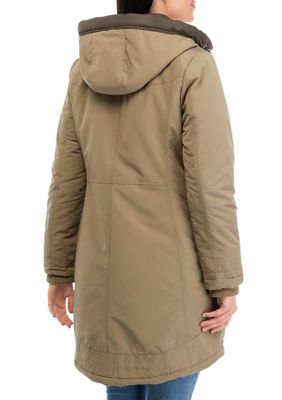 Avalanche celsius hooded quilted long cheap coat