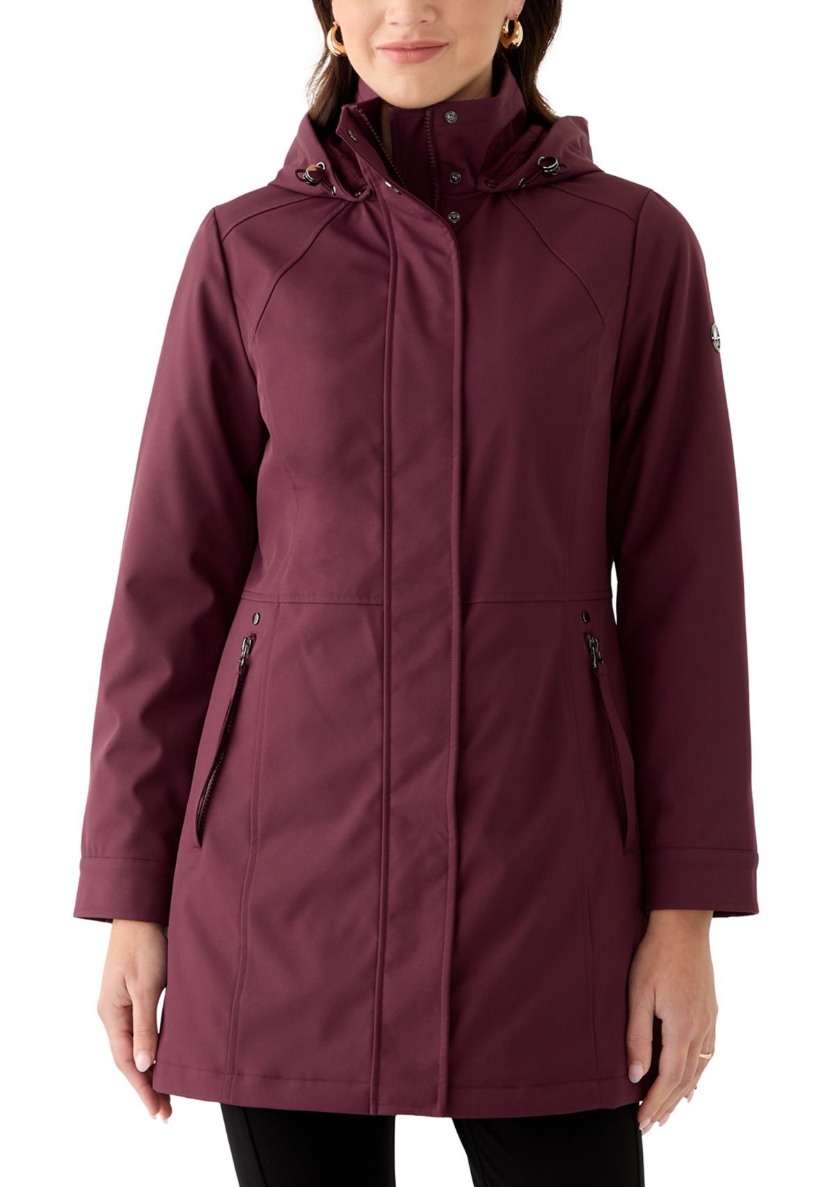 Womens Zip Up Anorak Raincoat with Pockets