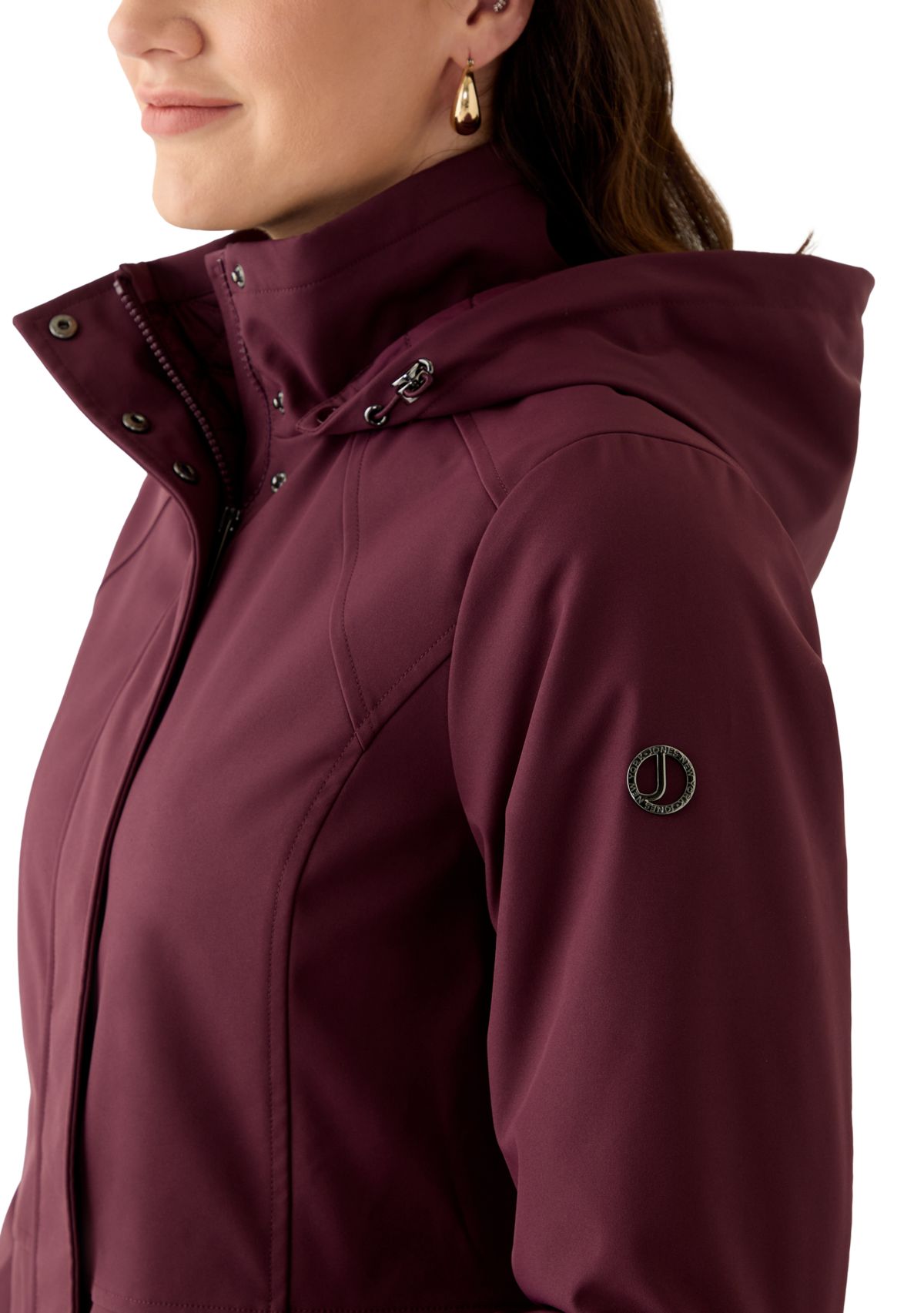Womens Zip Up Anorak Raincoat with Pockets