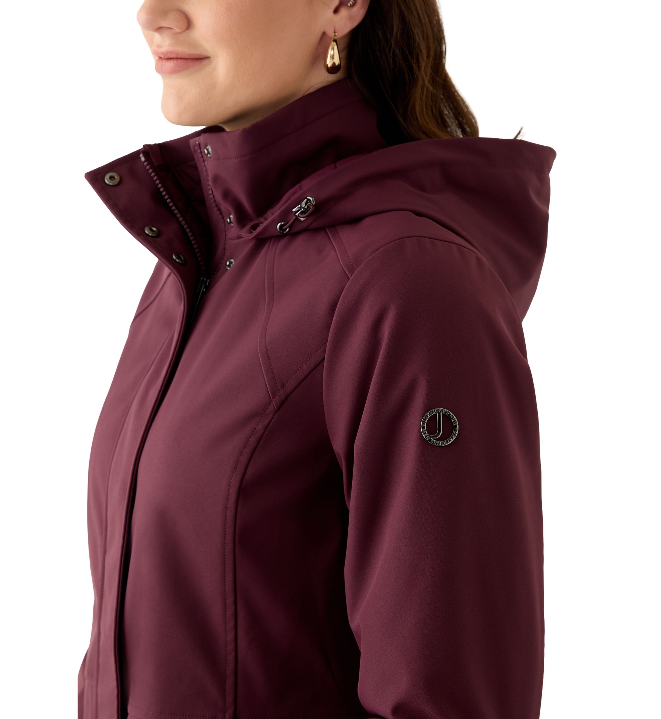 Womens Zip Up Anorak Raincoat with Pockets