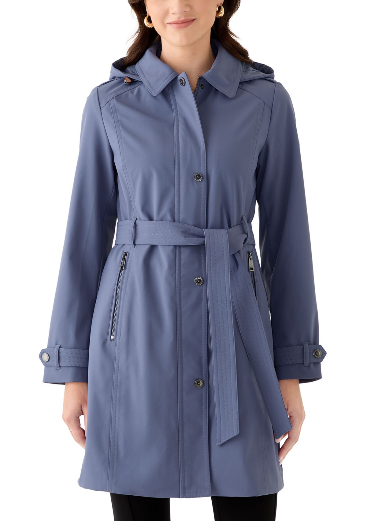 Womens Zip Up Walker Coat with Multi Stitch
