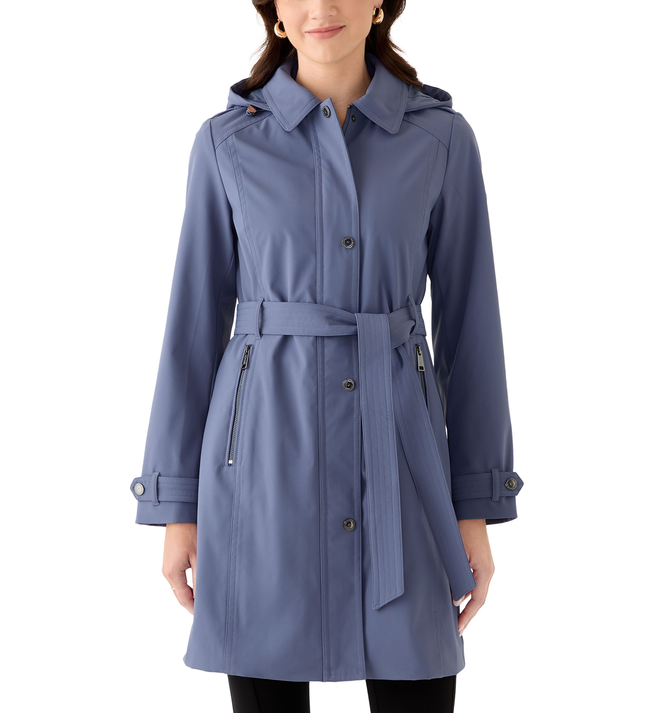 Womens Zip Up Walker Coat with Multi Stitch