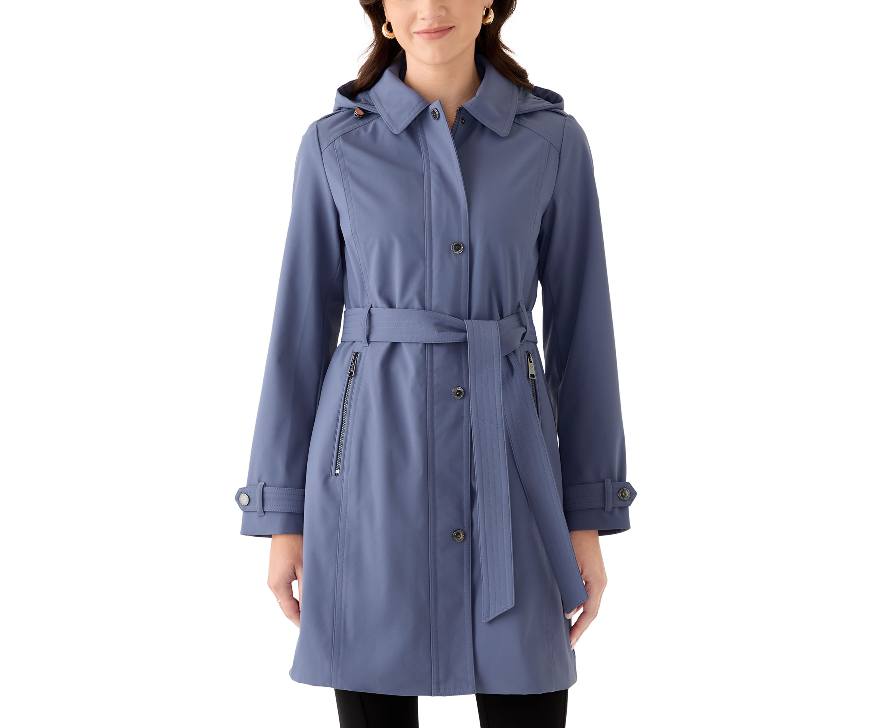 Womens Zip Up Walker Coat with Multi Stitch