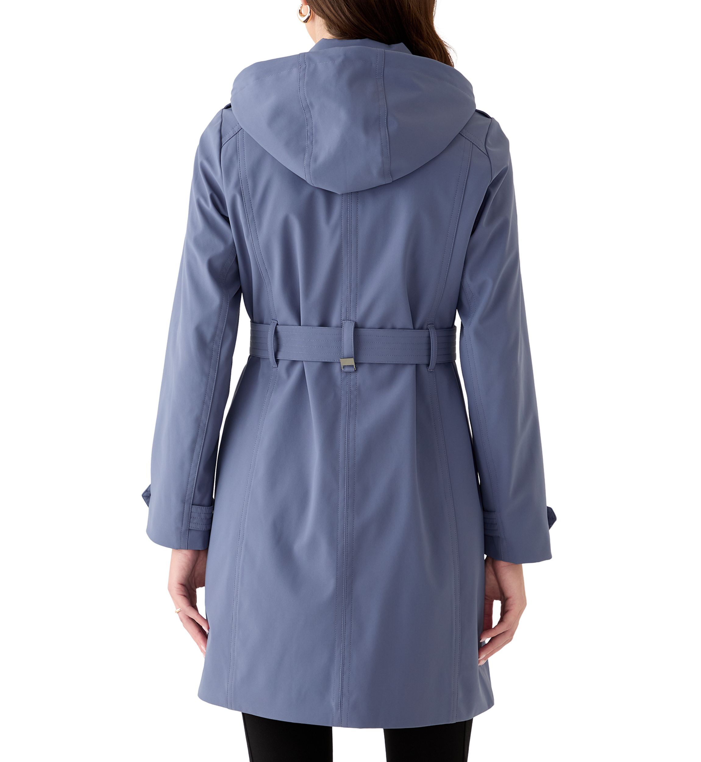 Womens Zip Up Walker Coat with Multi Stitch