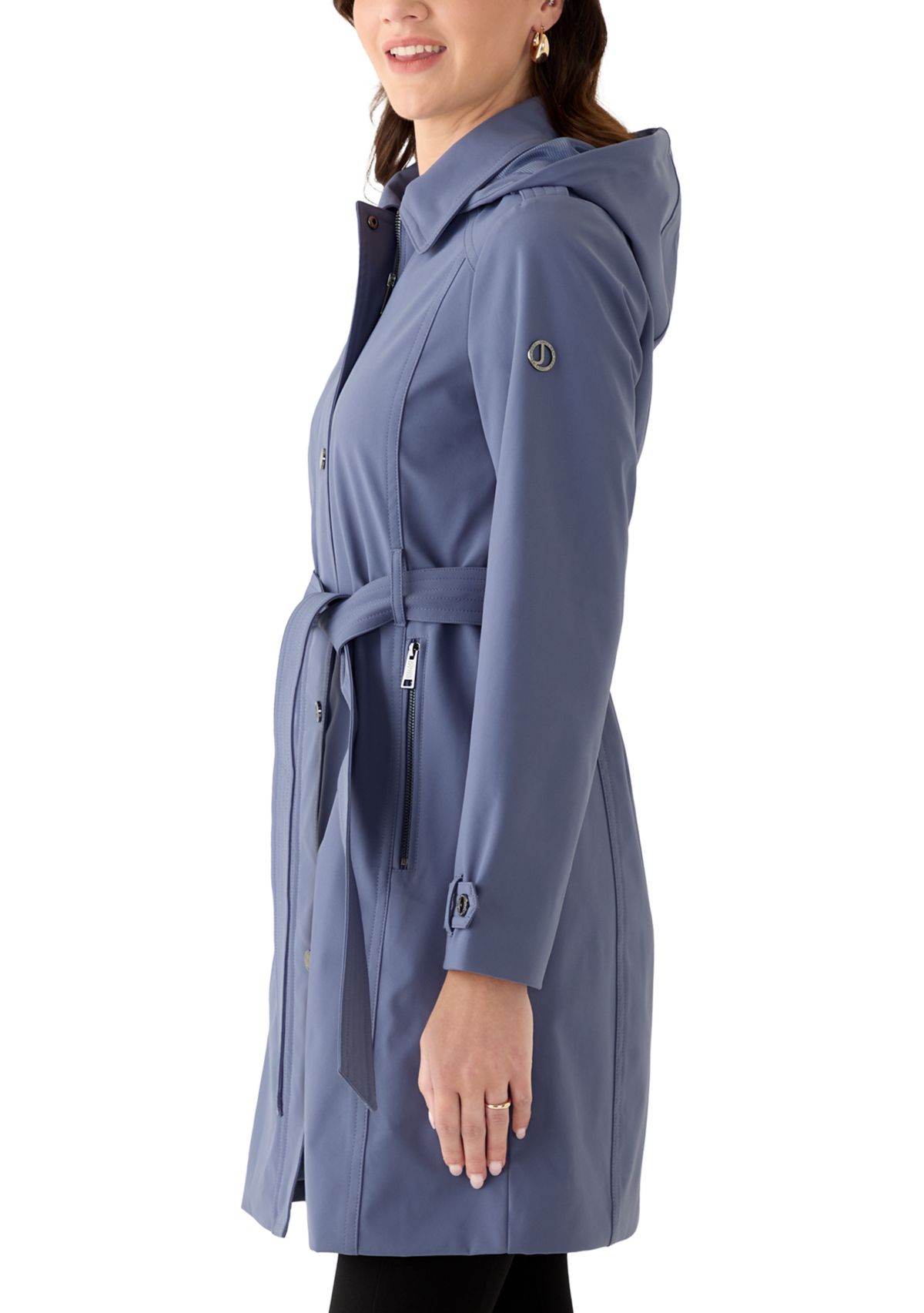 Womens Zip Up Walker Coat with Multi Stitch