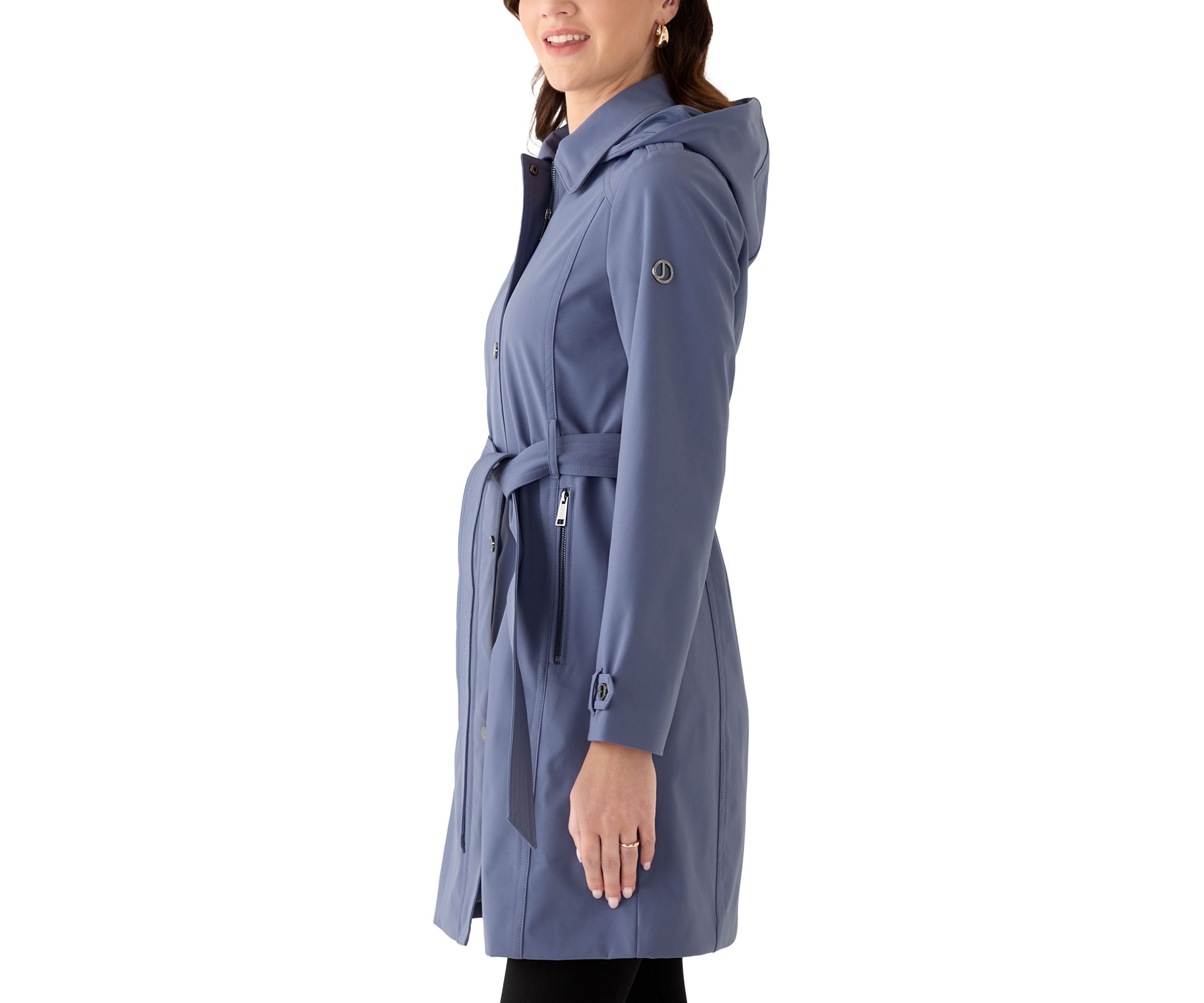 Womens Zip Up Walker Coat with Multi Stitch