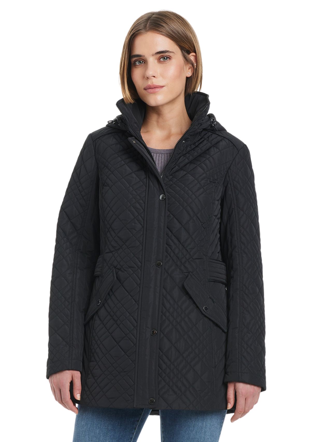 Womens Mix Detail Quilted Jacket