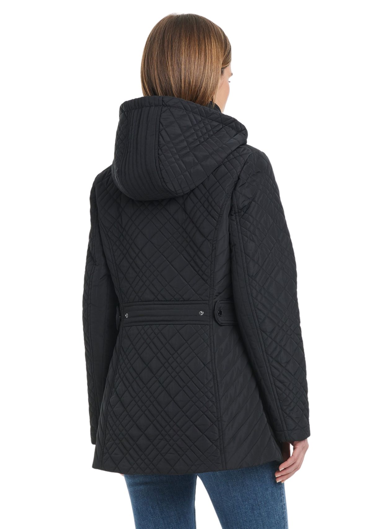 Womens Mix Detail Quilted Jacket