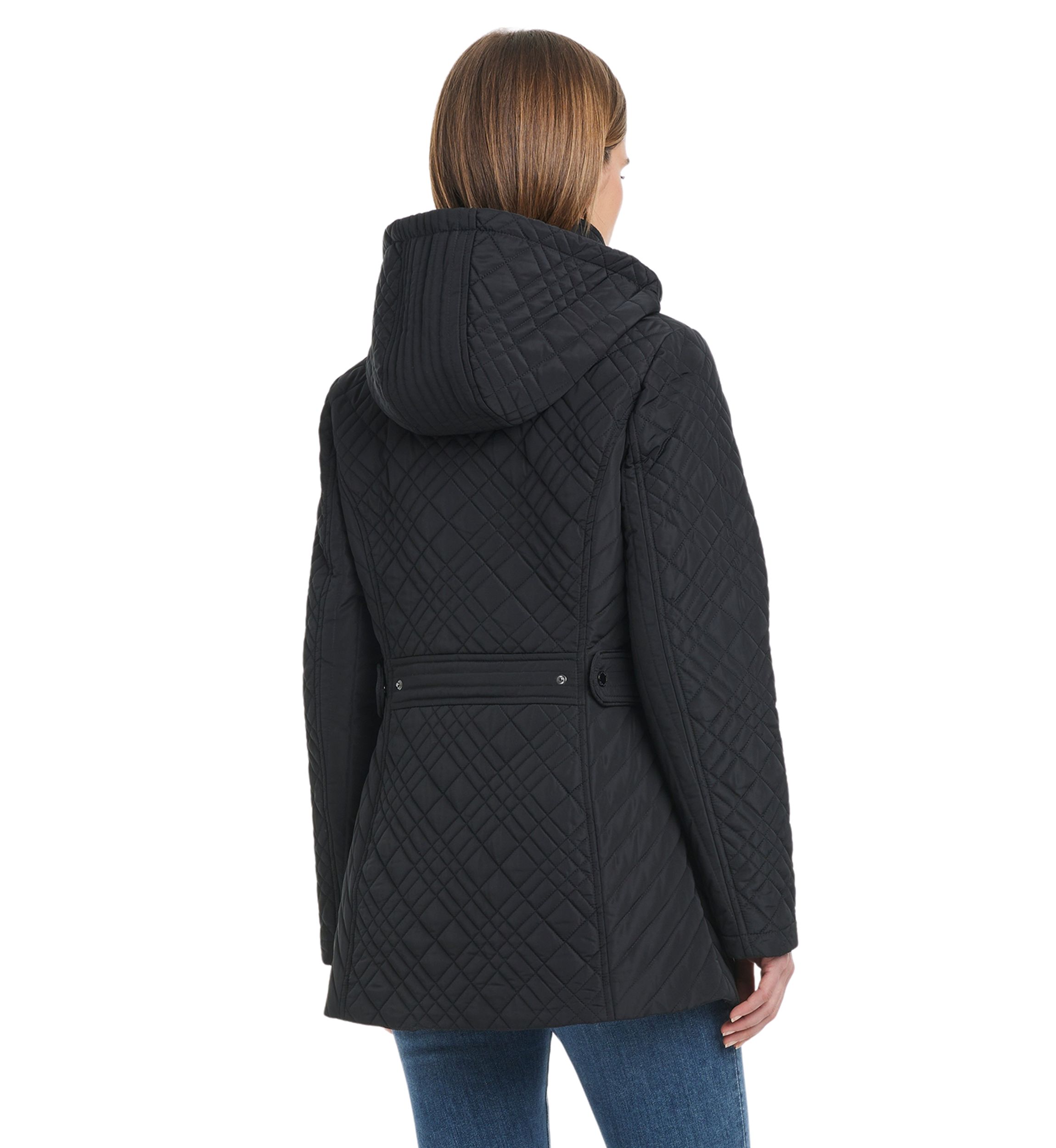Womens Mix Detail Quilted Jacket