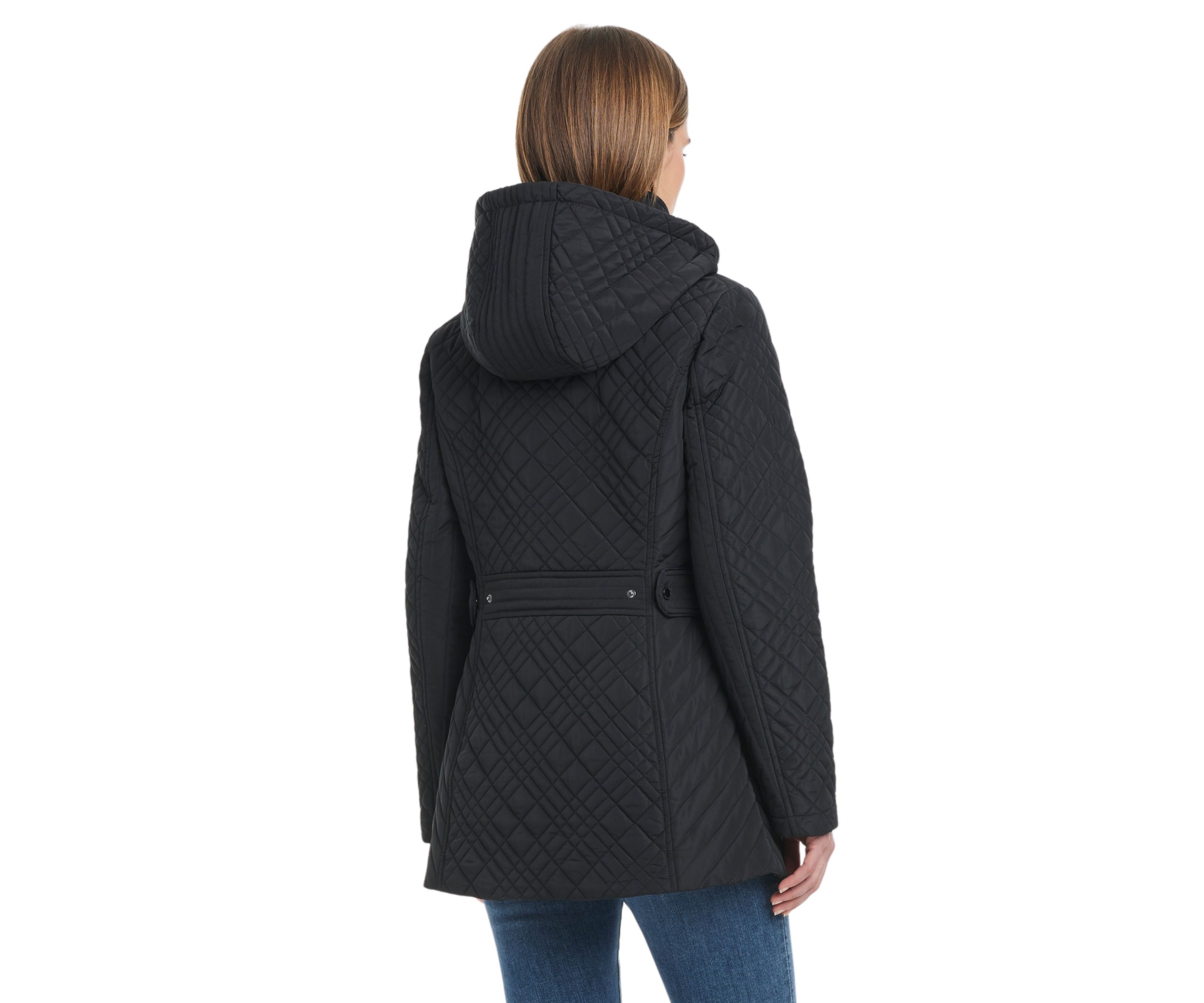 Womens Mix Detail Quilted Jacket
