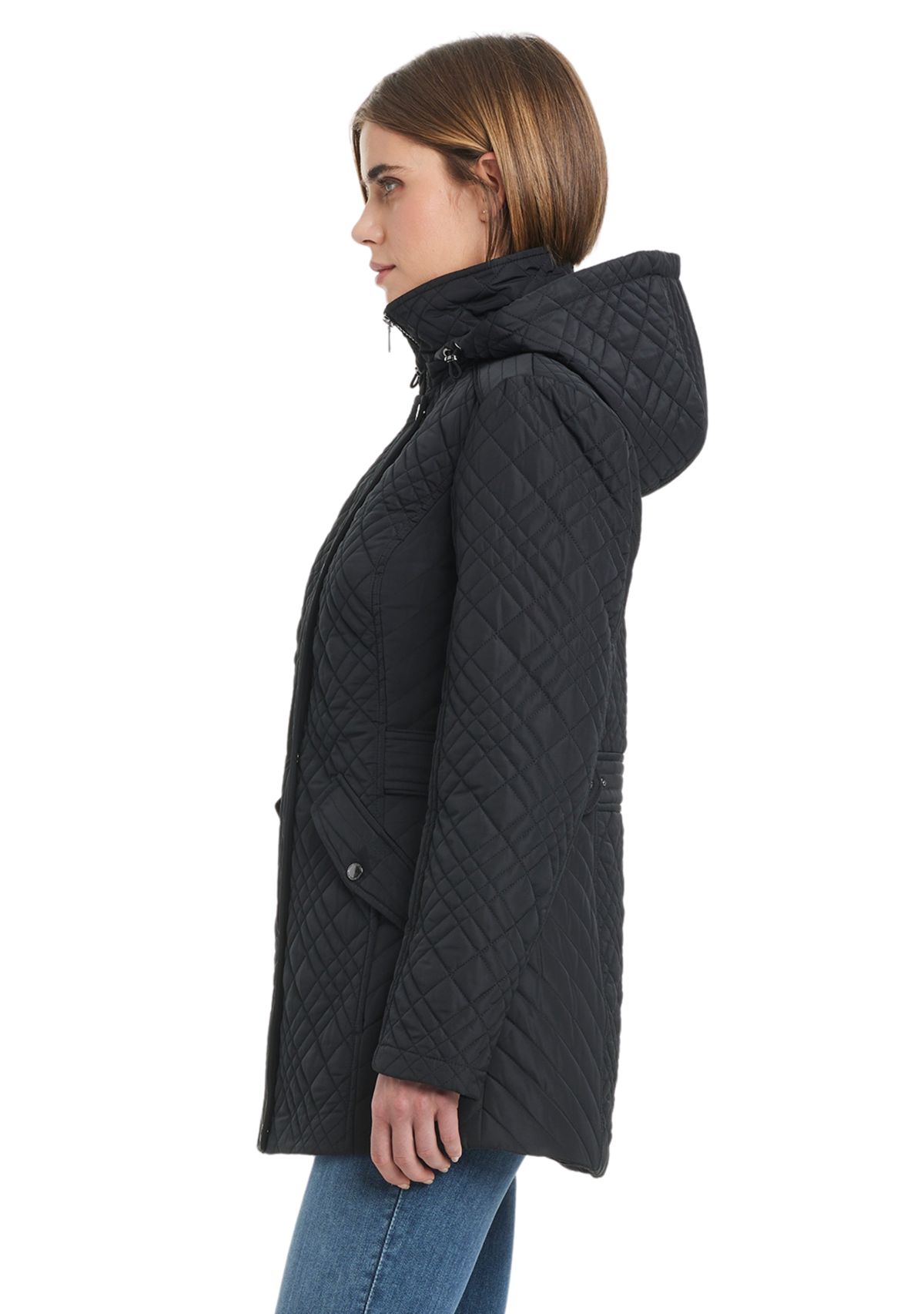 Womens Mix Detail Quilted Jacket