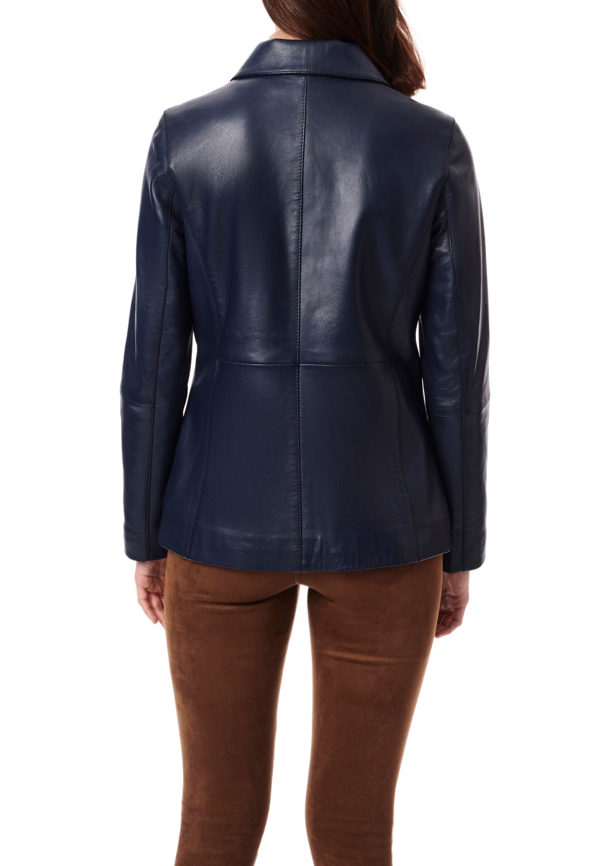 Womens Faux Leather Barn Jacket