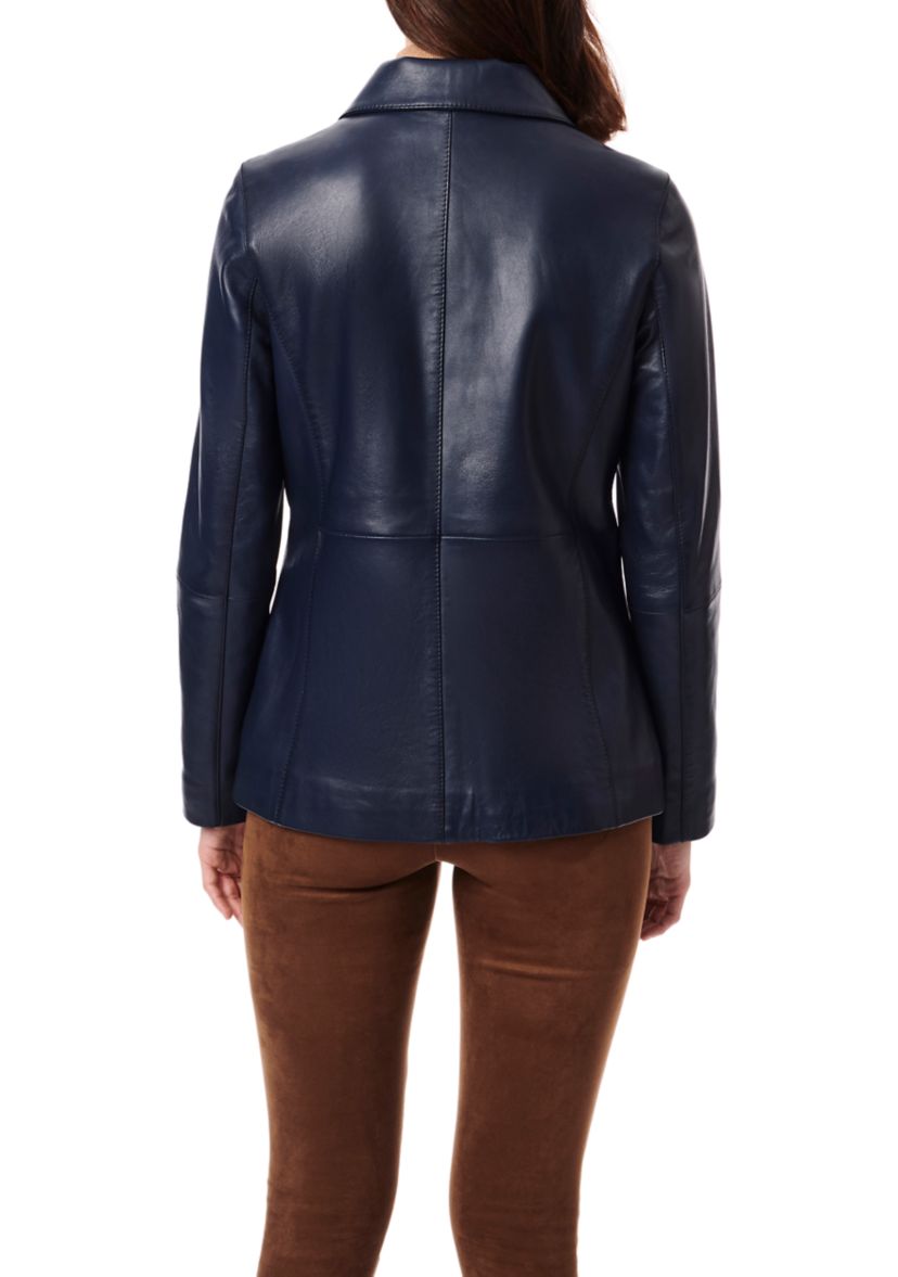 Womens Faux Leather Barn Jacket