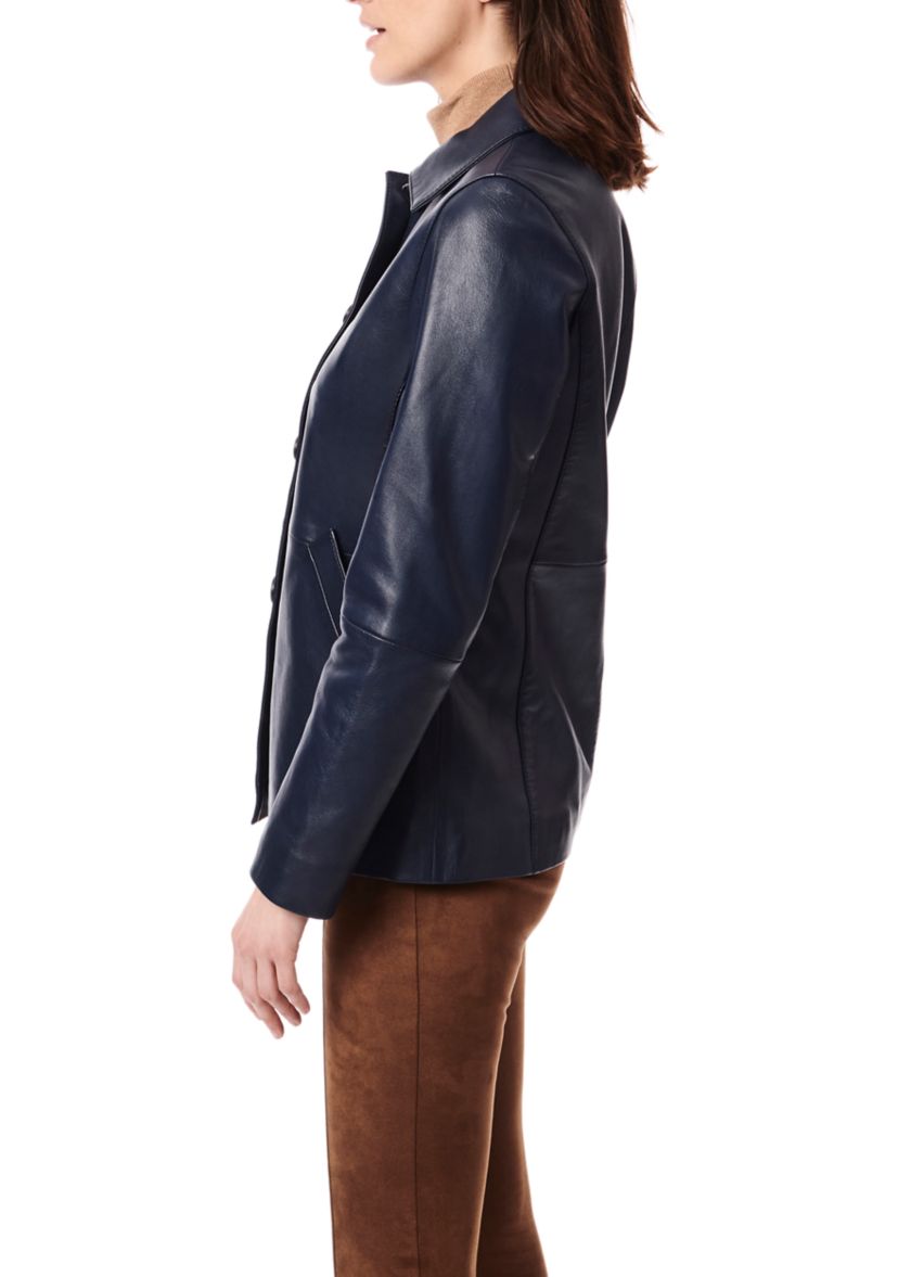 Womens Faux Leather Barn Jacket