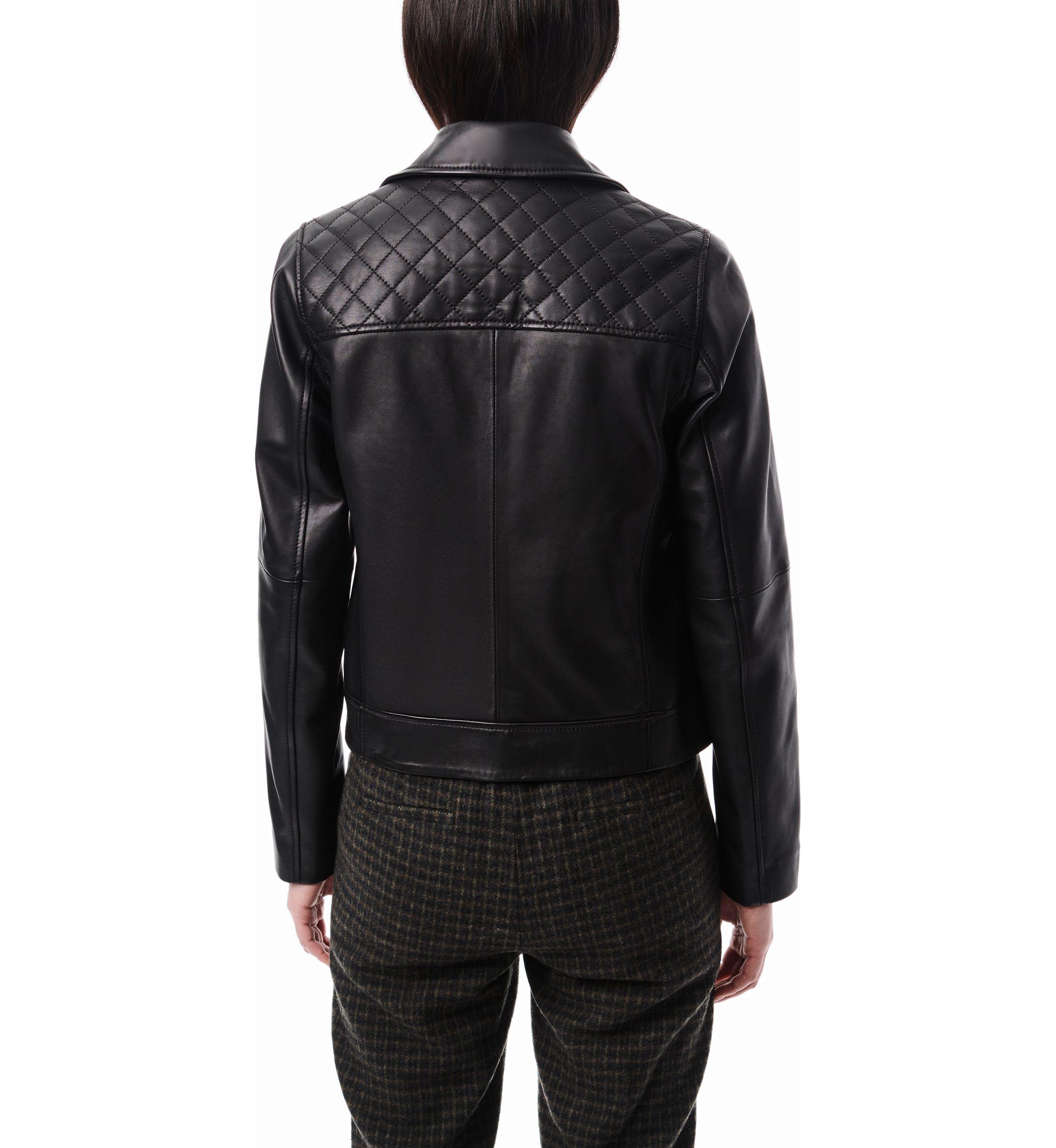 Womens Classic Leather Moto Jacket