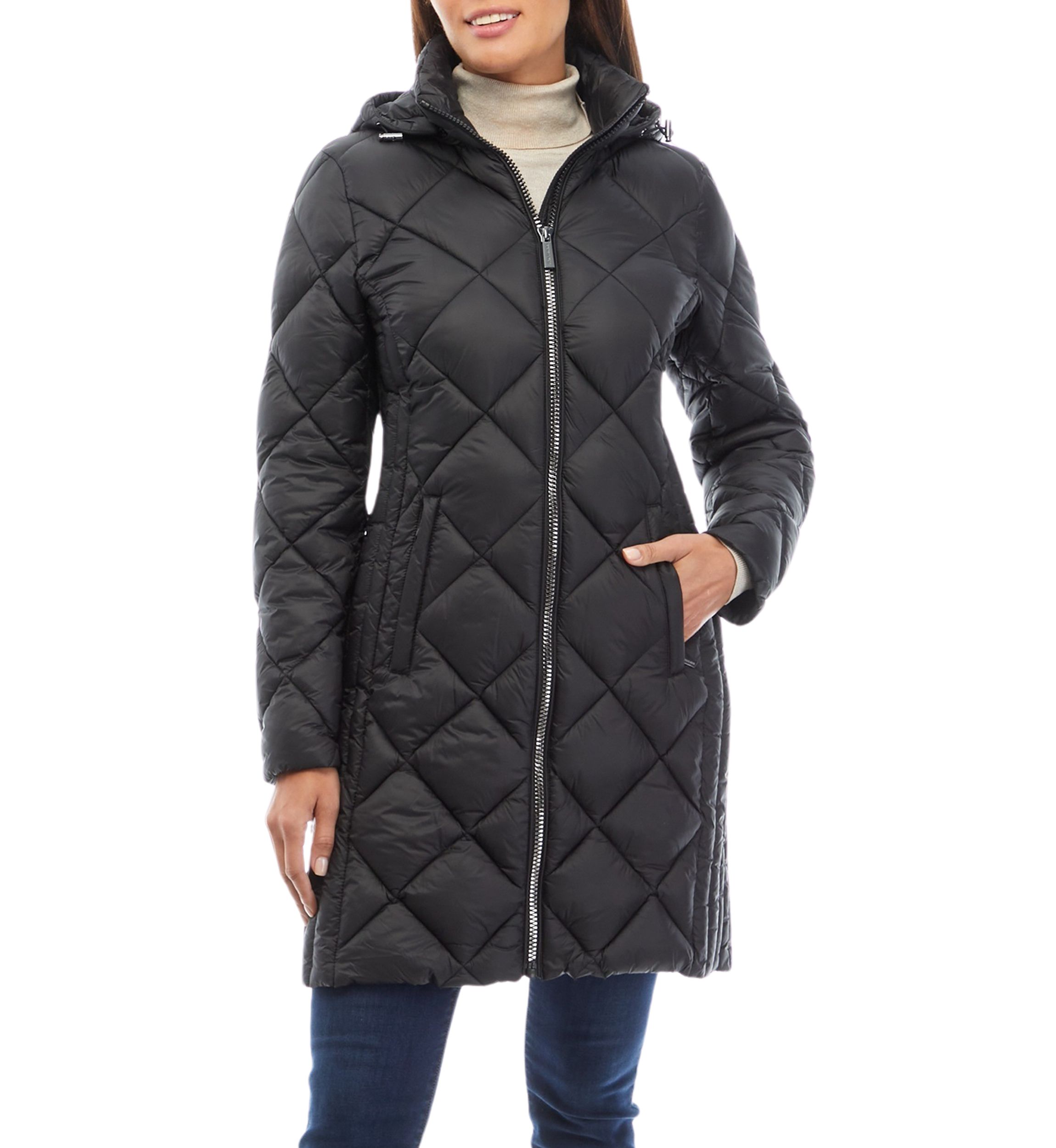 Womens Long Packable Puffer Coat