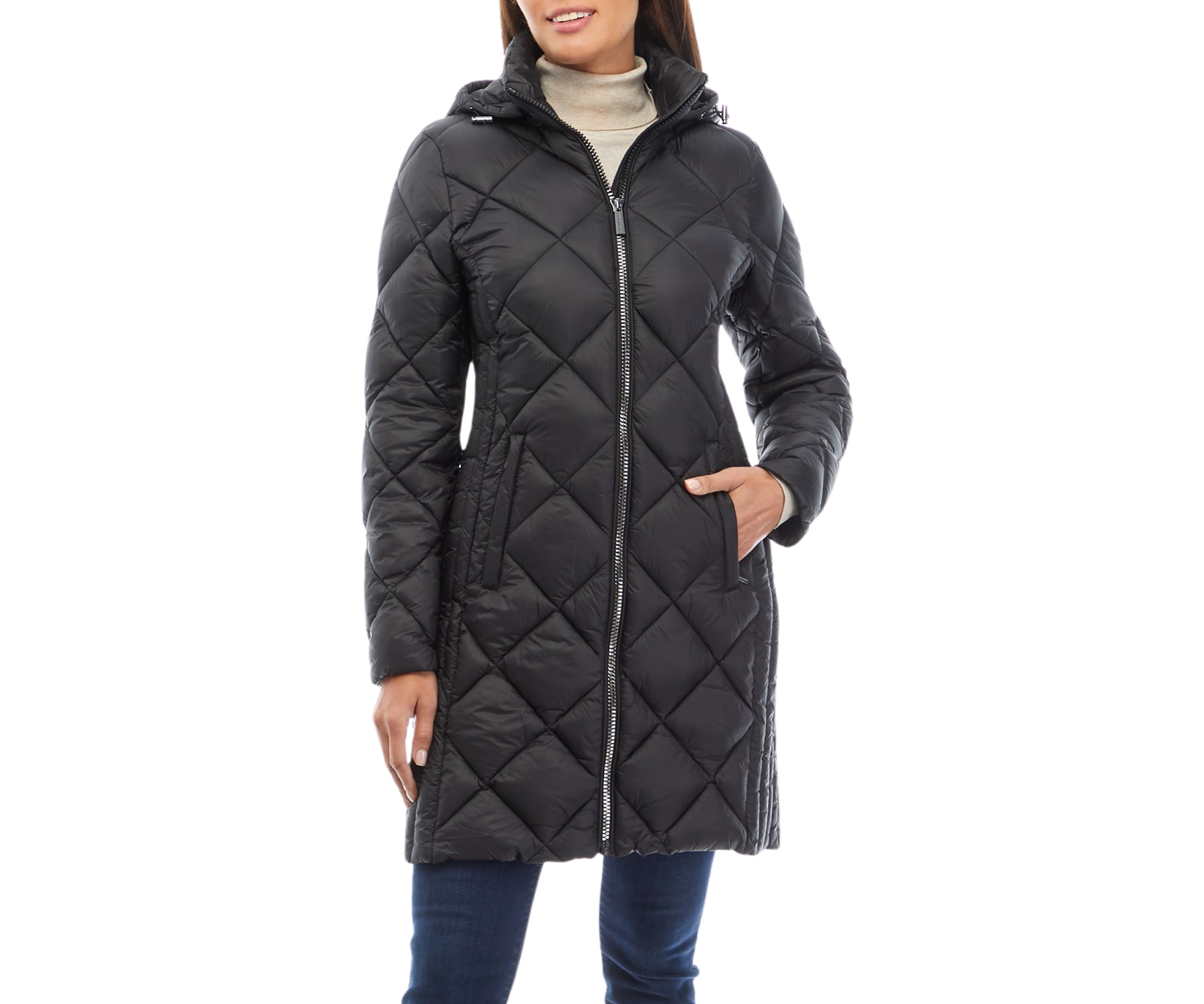 Womens Long Packable Puffer Coat