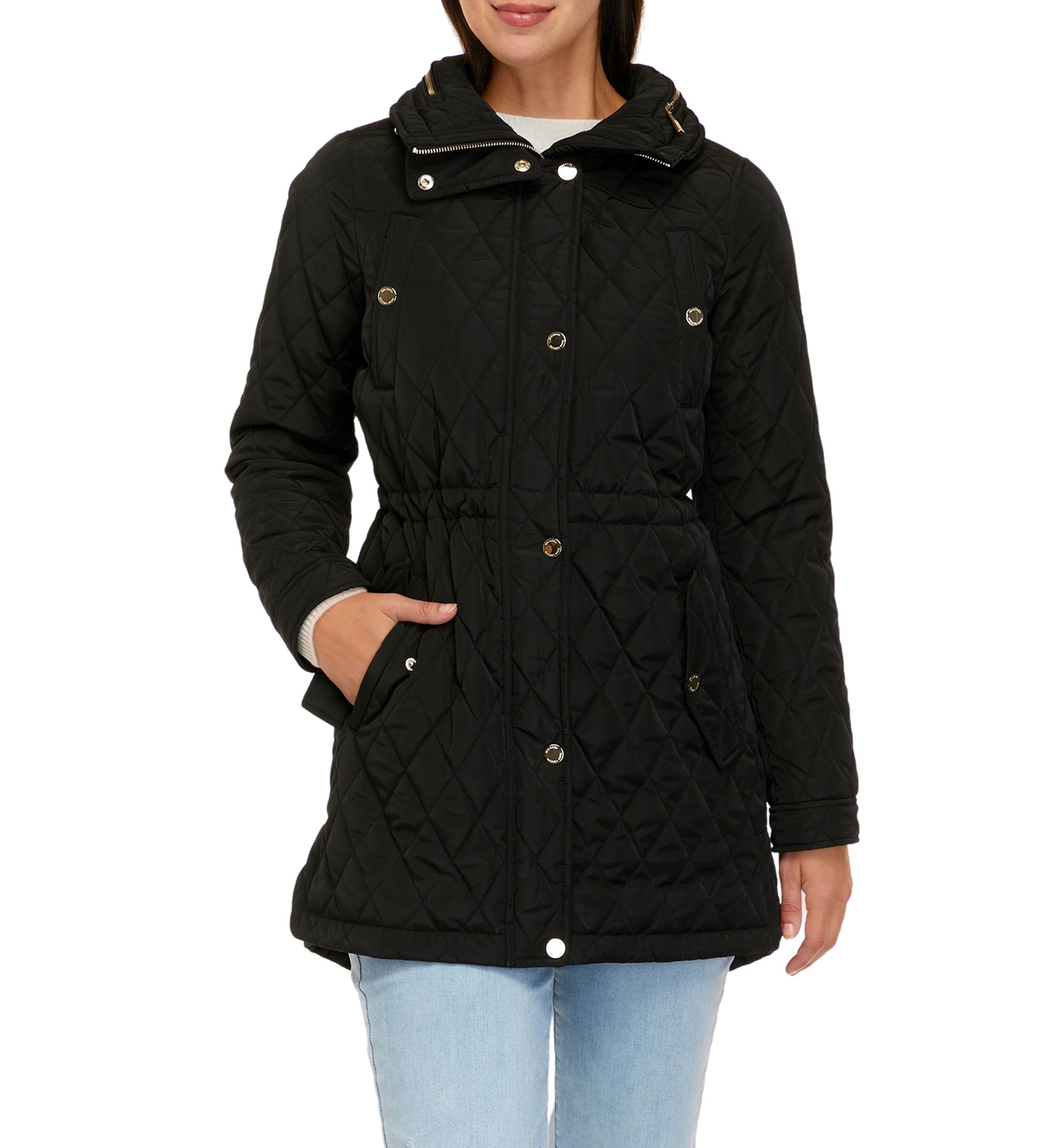Womens Mid Length Quilted Jacket