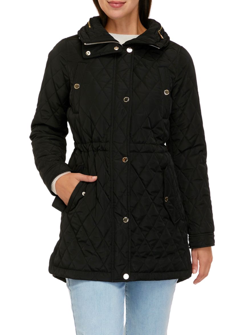 Womens Mid Length Quilted Jacket