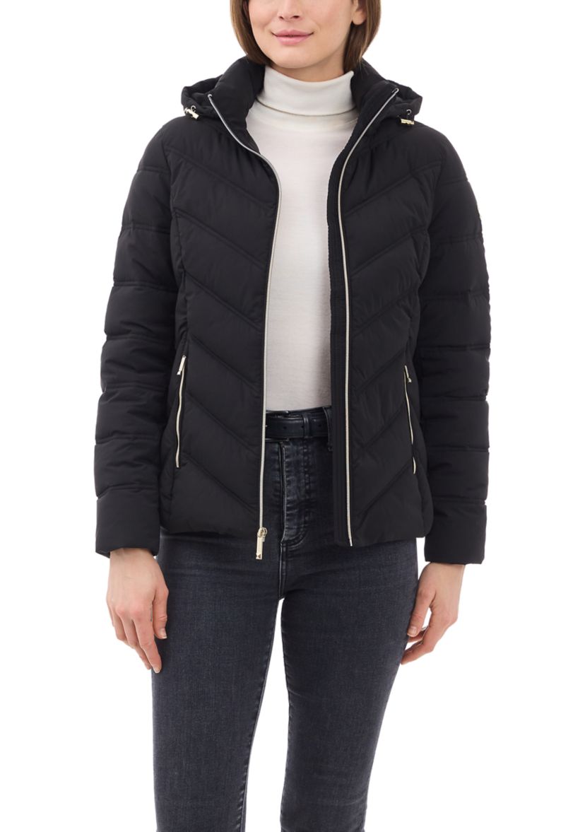 Womens Short Packable Zip-Up Puffer Coat 