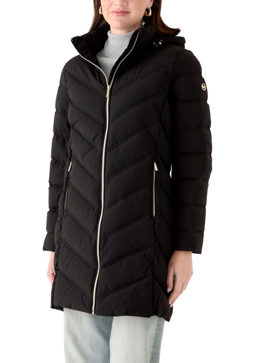 MICHAEL Michael Kors Women's 3/4 Length Puffer Jacket with Hood | Belk