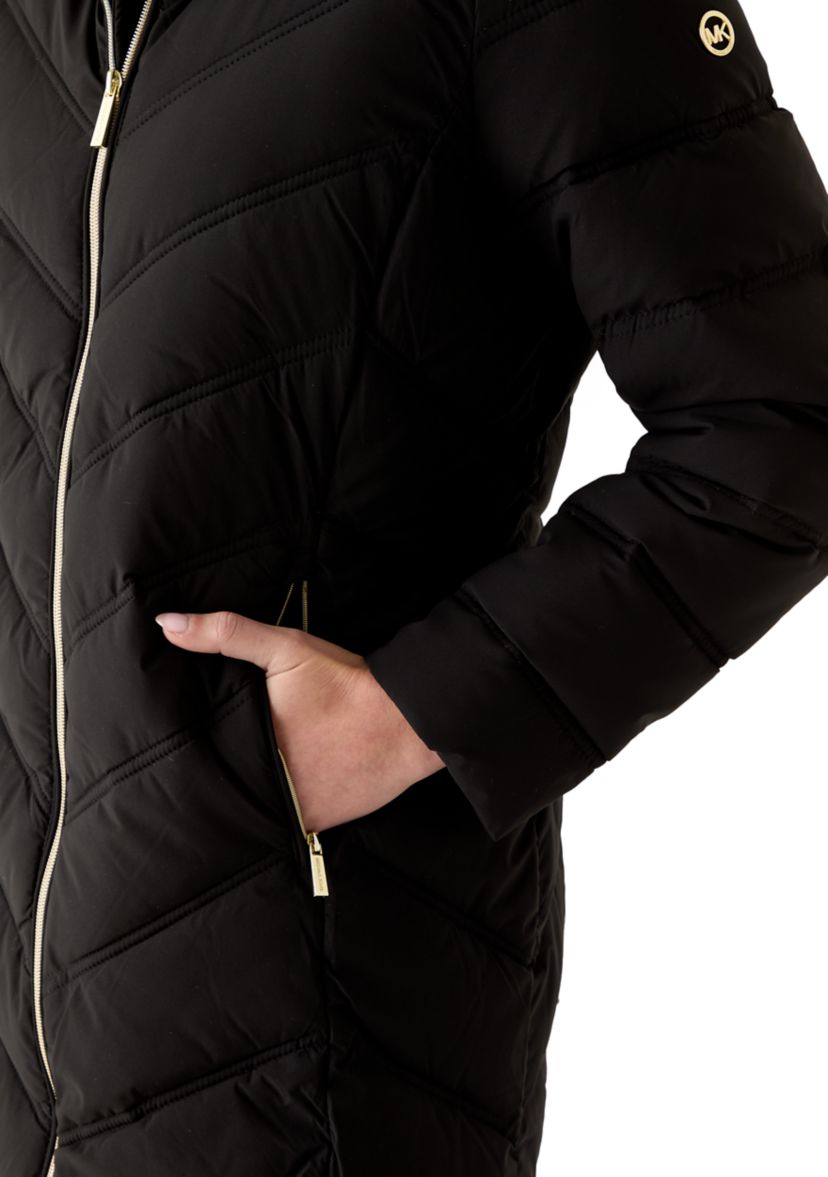 MICHAEL Michael Kors Women's 3/4 Length Puffer Jacket with Hood | Belk