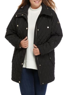 MICHAEL Michael Kors Plus Size Mid Length Quilted Jacket | belk