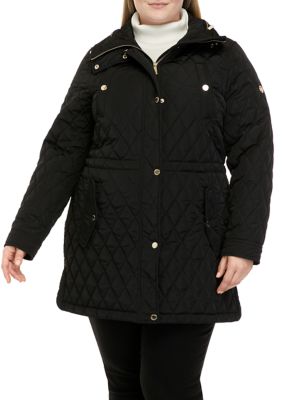 MICHAEL Michael Kors Plus Size Mid Length Quilted Jacket | belk