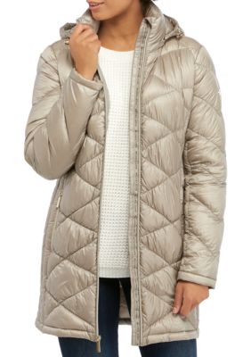 MICHAEL Michael Kors Women's Mid Length Zip Front Down Jacket | belk