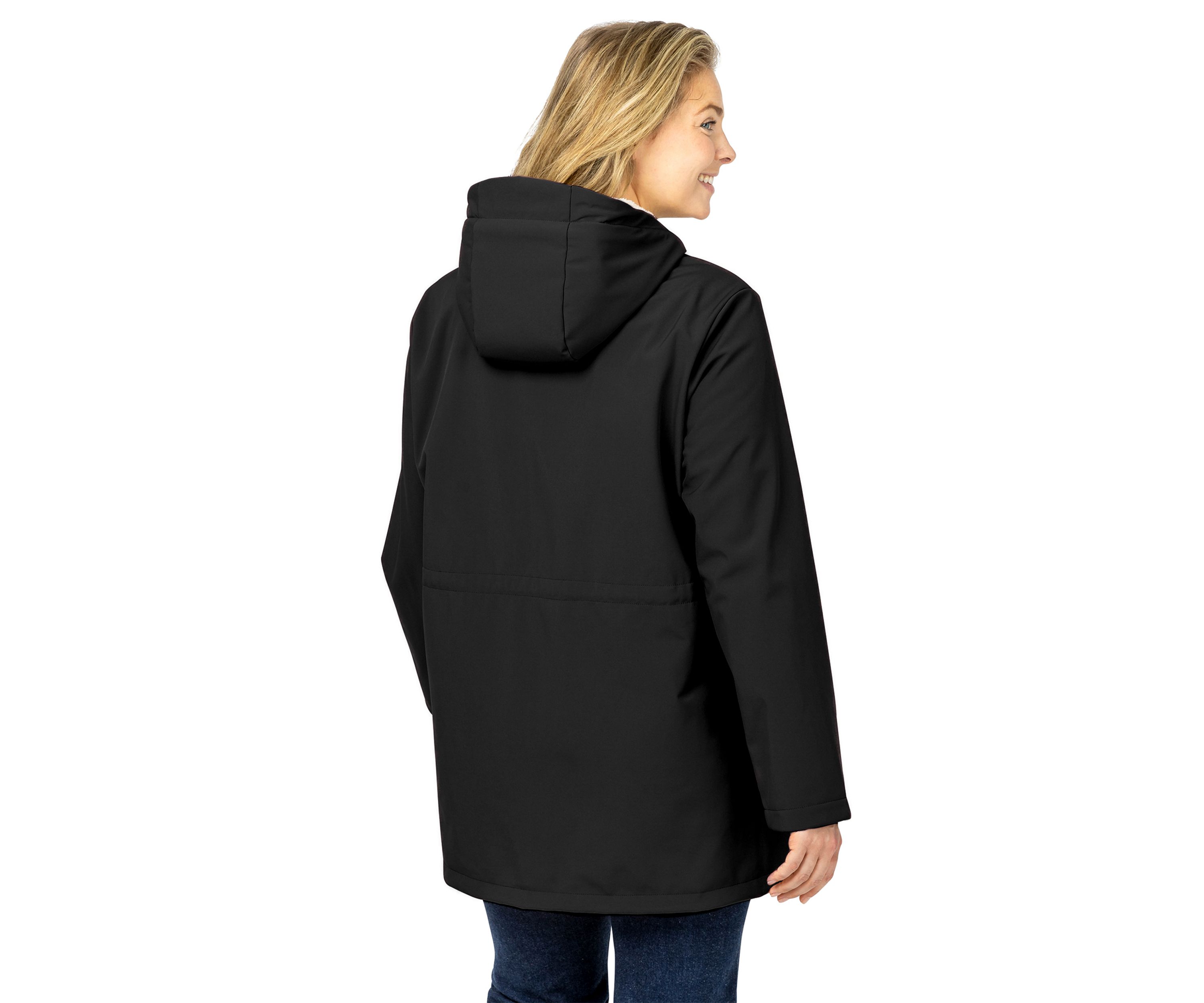 Plus Size Super Sofshell Long Raincoat