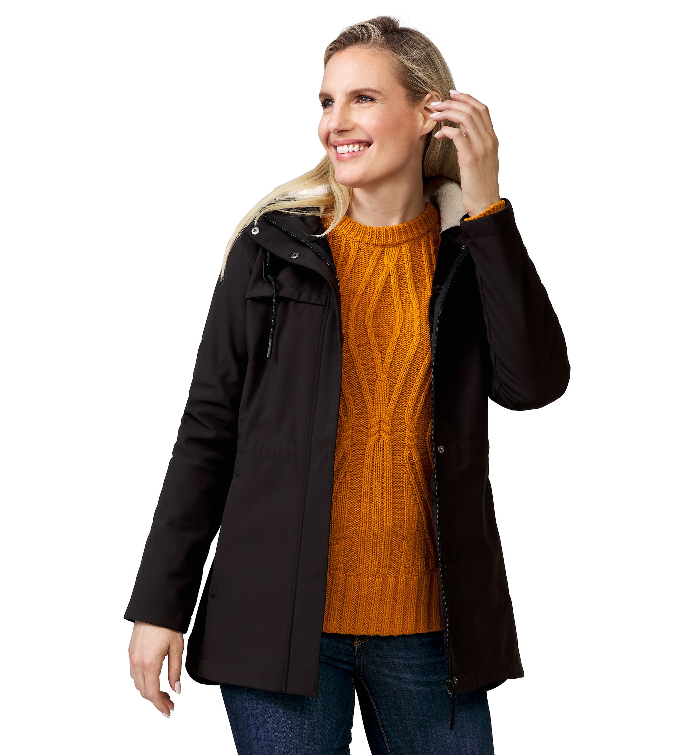 Womens Super Softshell Long Jacket