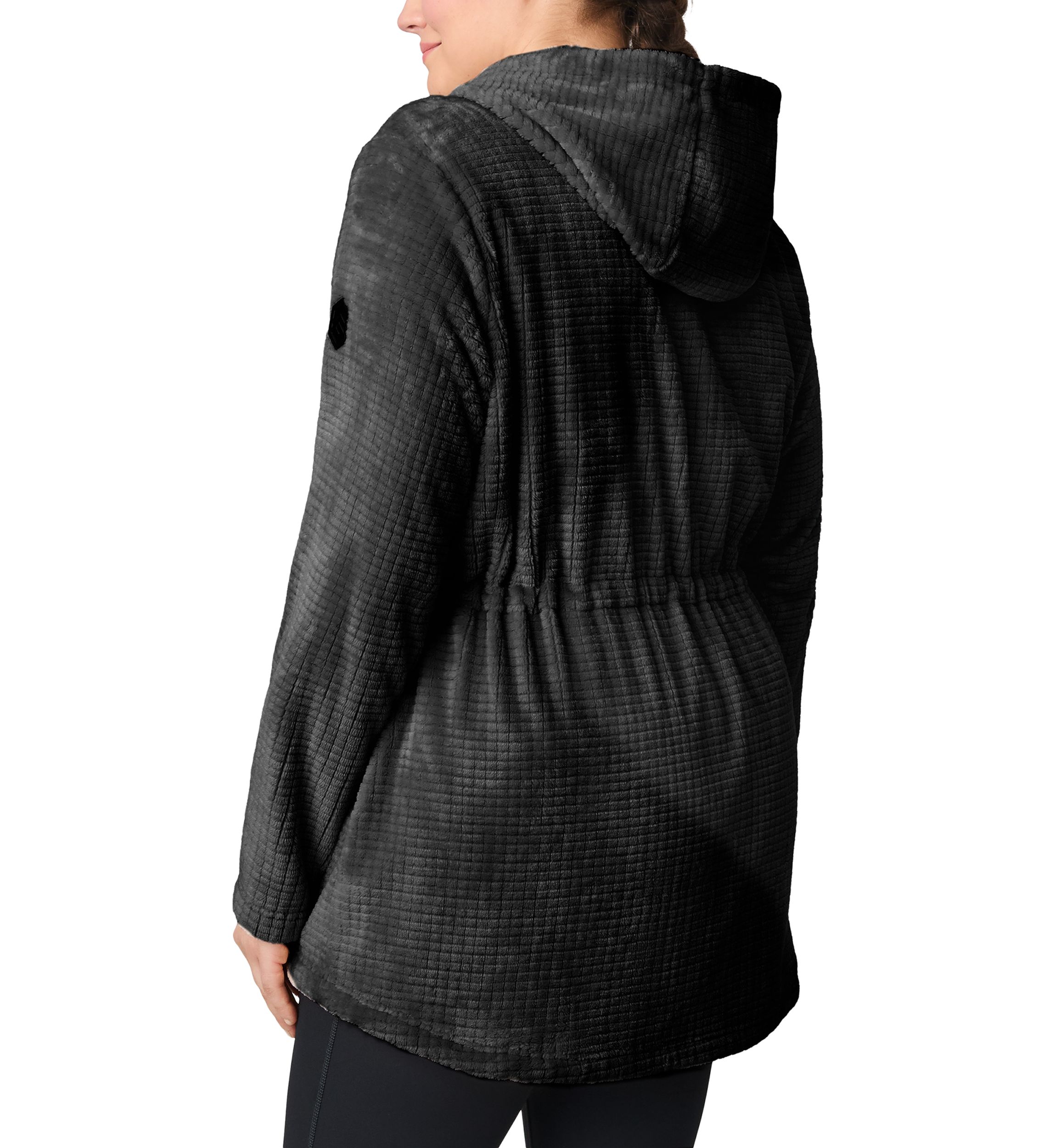 Plus Size Grid Butter Pile Anorak Jacket