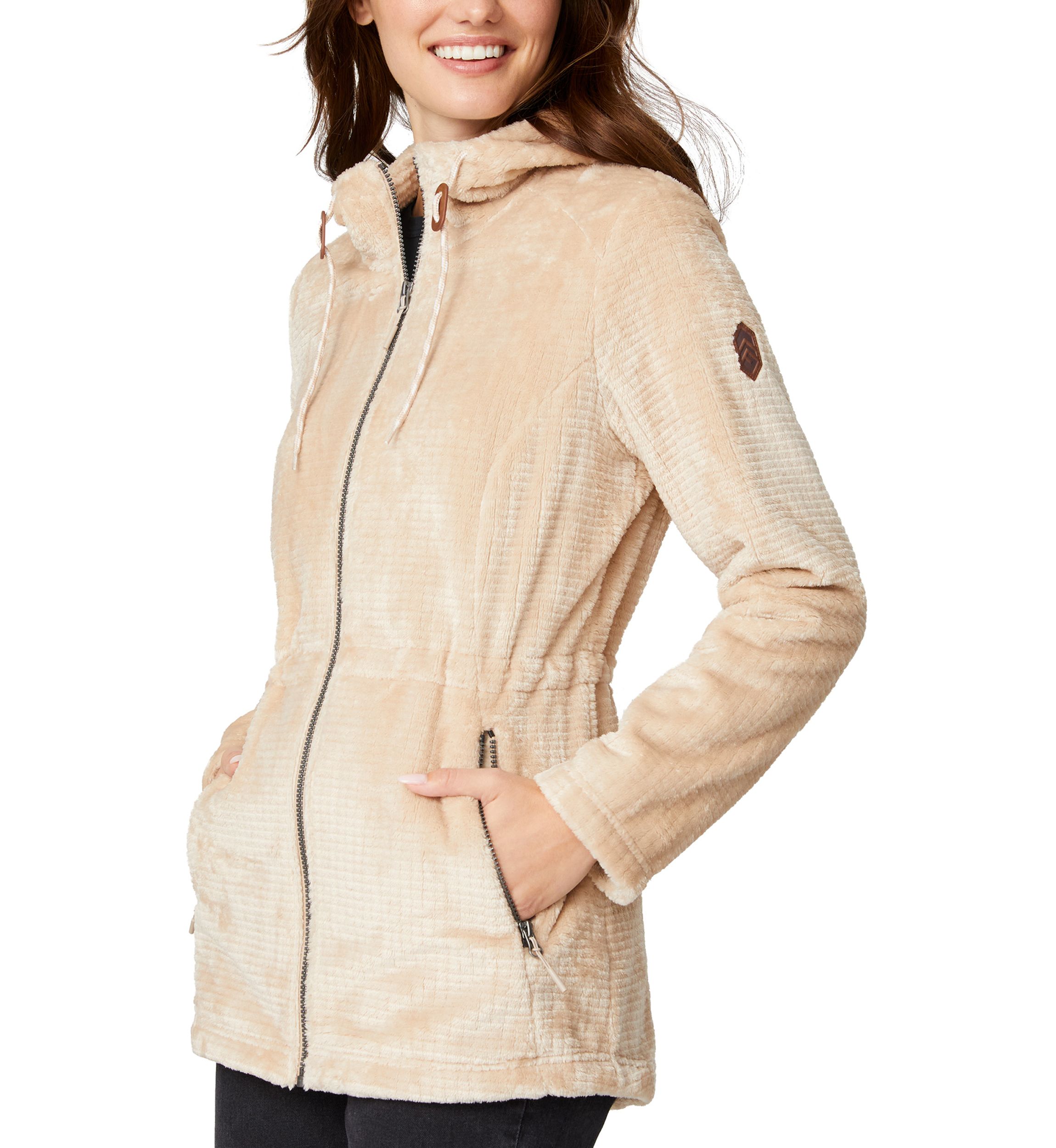 Womens Grid Butter Pile Anorak Jacket