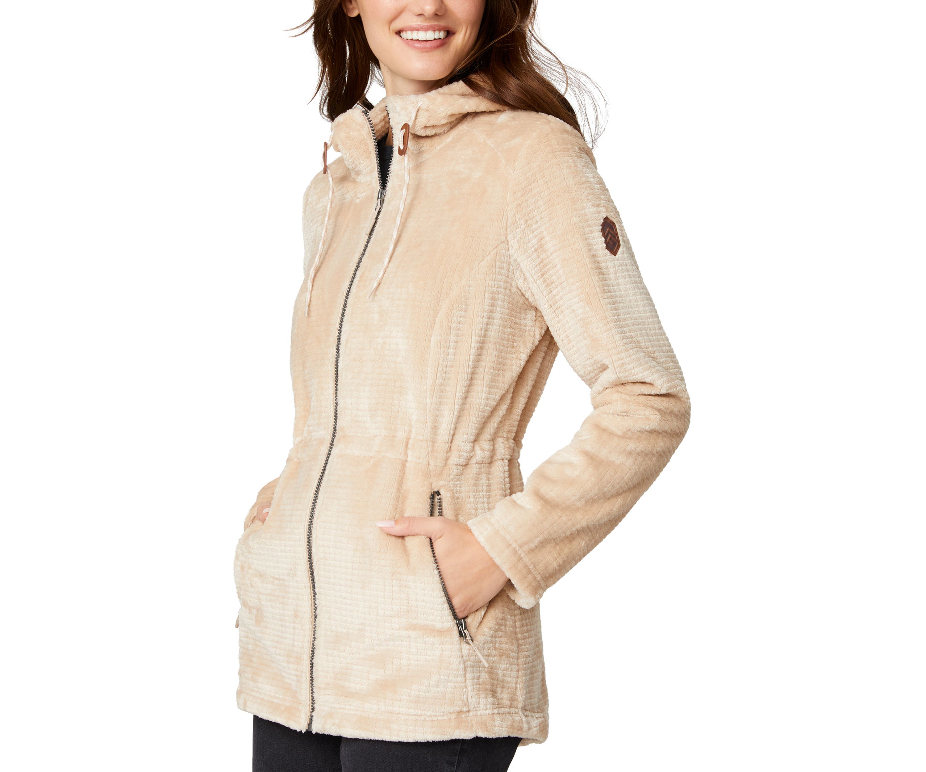Womens Grid Butter Pile Anorak Jacket