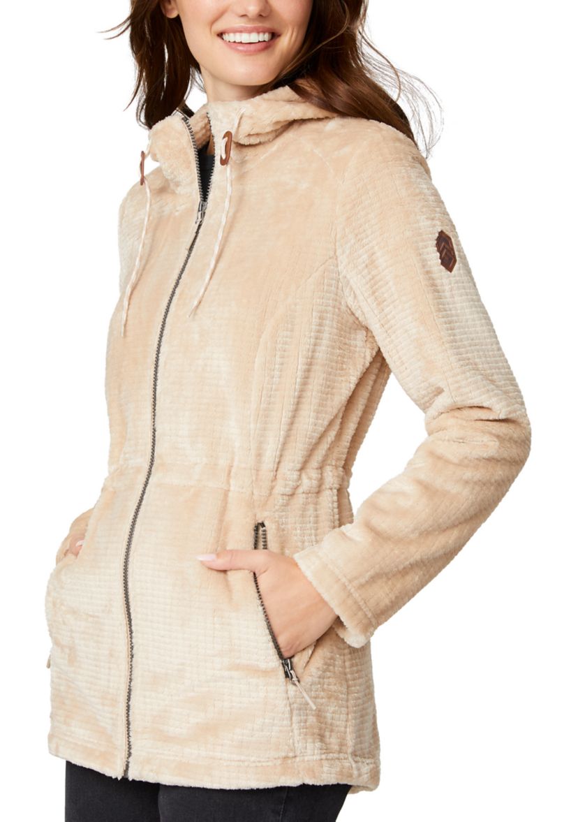 Womens Grid Butter Pile Anorak Jacket