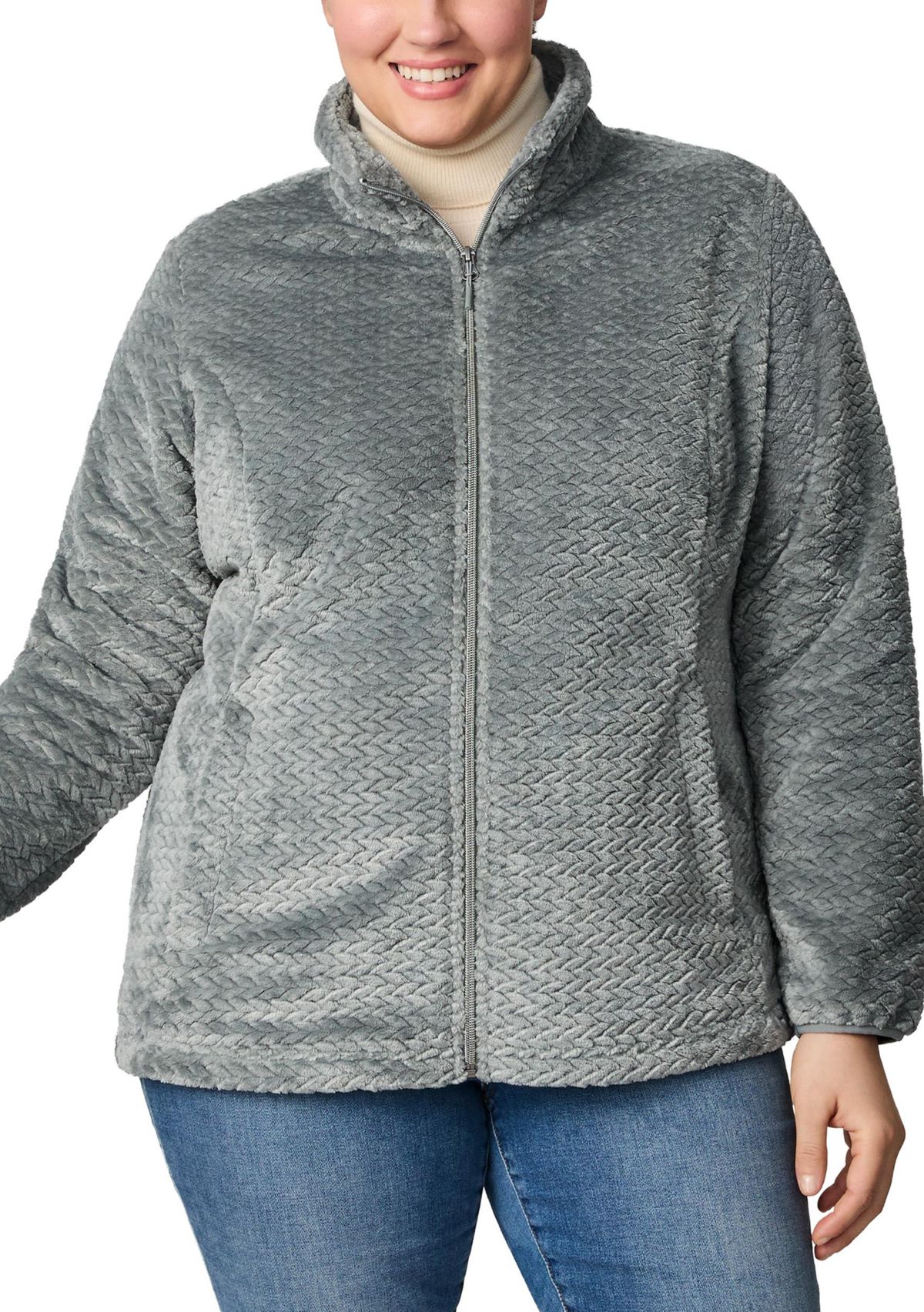 Plus Size Braided Butter Pile Jacket