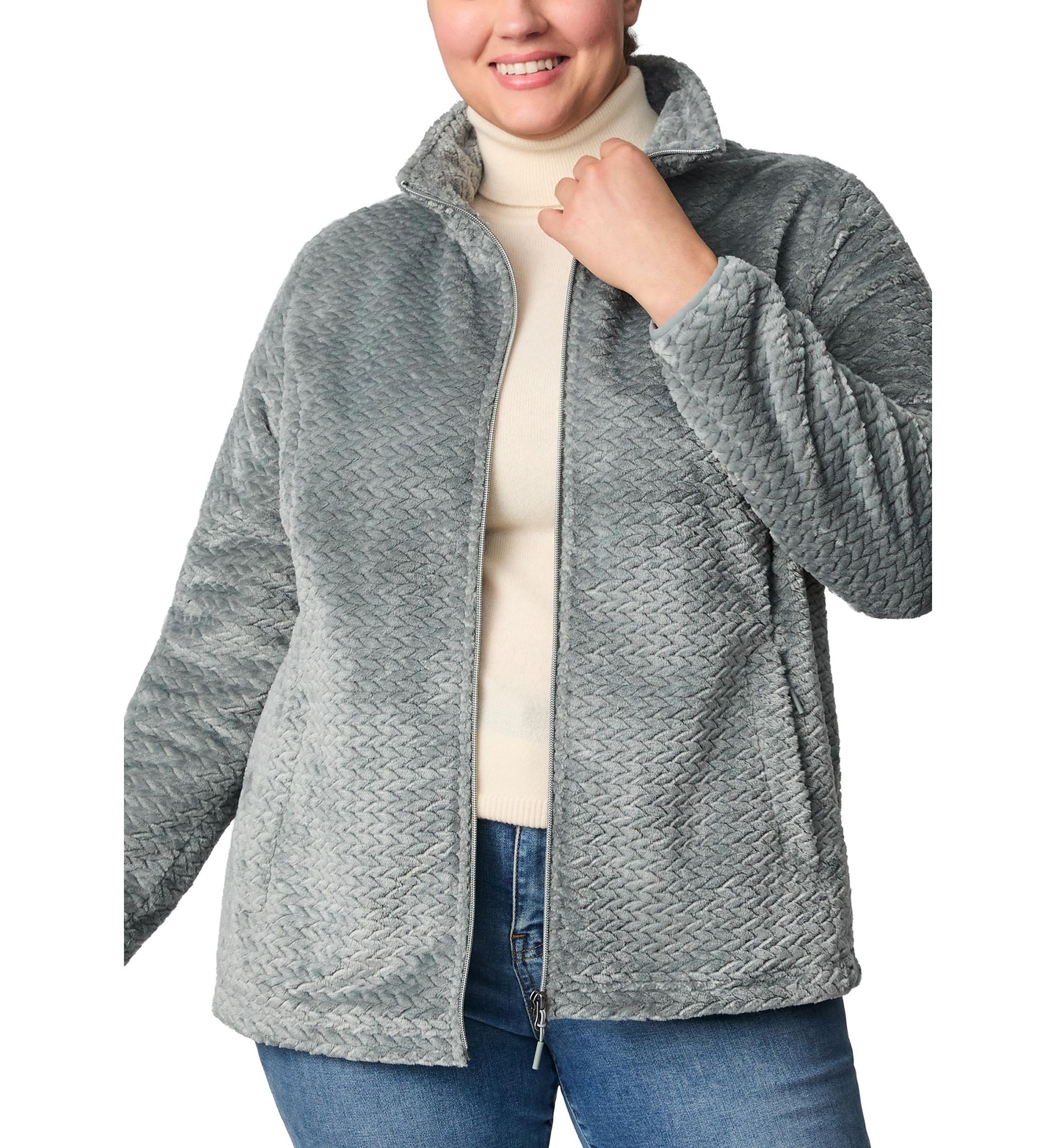 Plus Size Braided Butter Pile Jacket