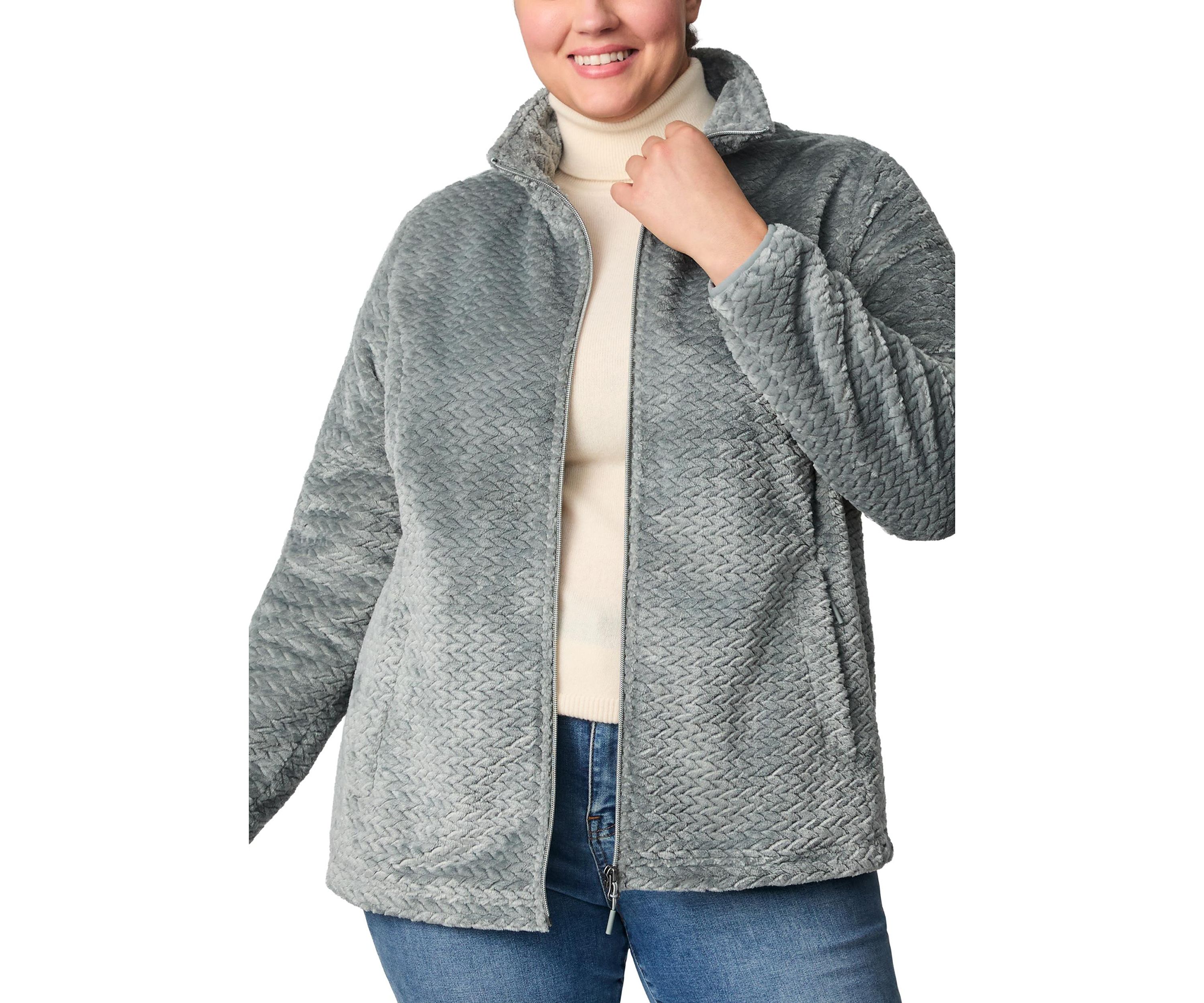 Plus Size Braided Butter Pile Jacket